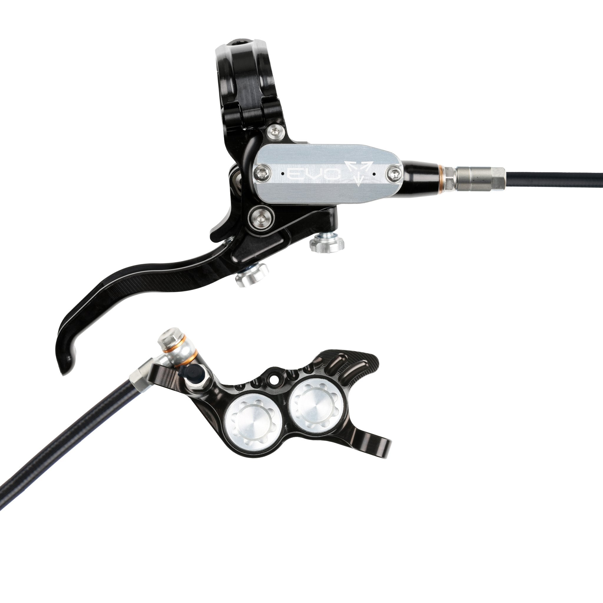 Hope EVO GR4 Disc Brake Black/Silver / Right Hand / Black Hose