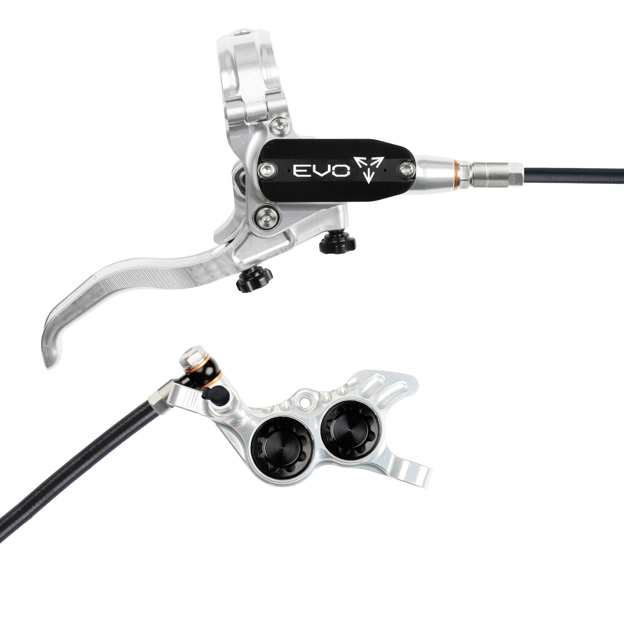 Hope EVO GR4 Disc Brake Silver/Black / Right Hand / Black Hose