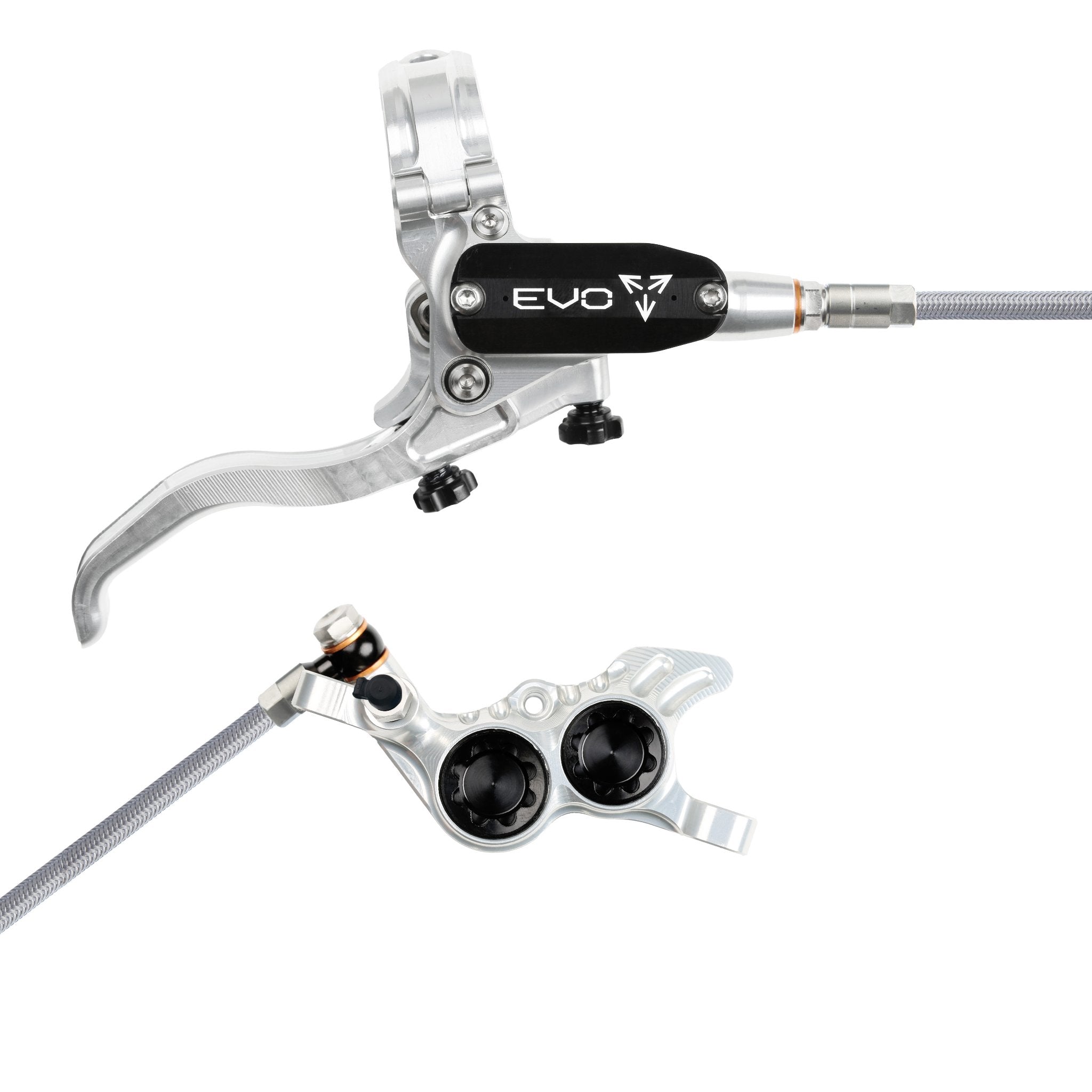 Hope EVO GR4 Disc Brake Silver/Black / Right Hand / Braided