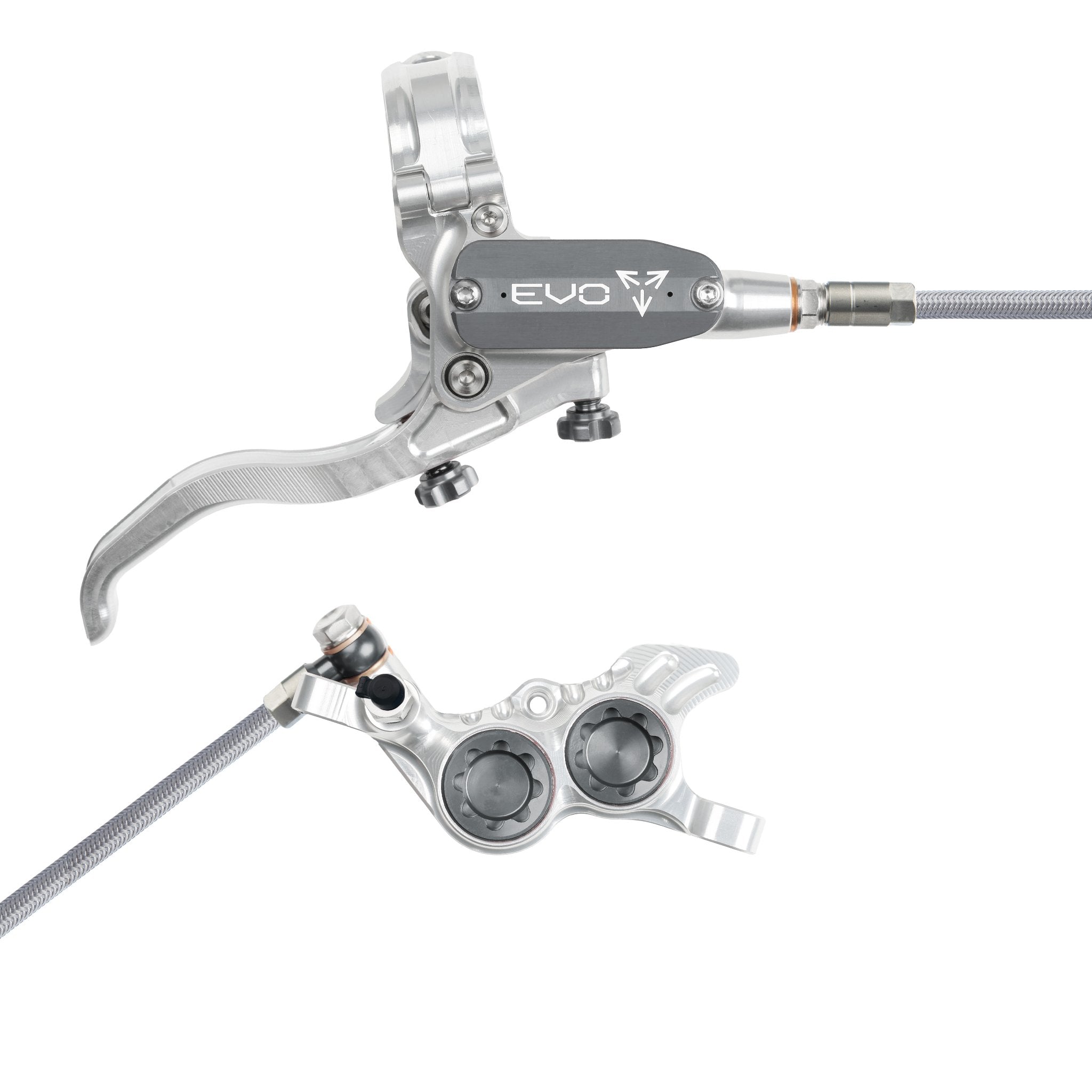 Hope EVO GR4 Disc Brake Silver/Smoke / Right Hand / Braided