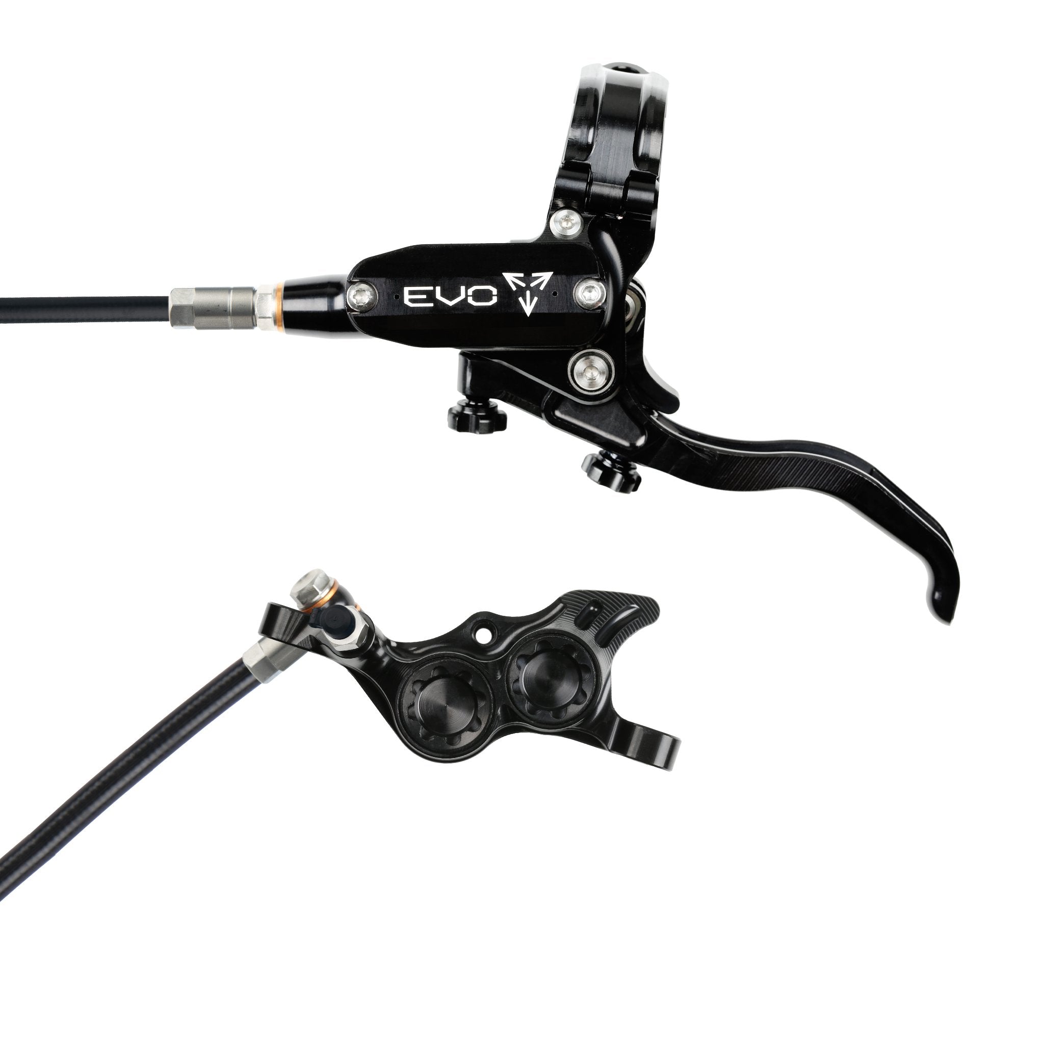 Hope EVO TR4 Disc Brake Black/Black / Left Hand / Black Hose