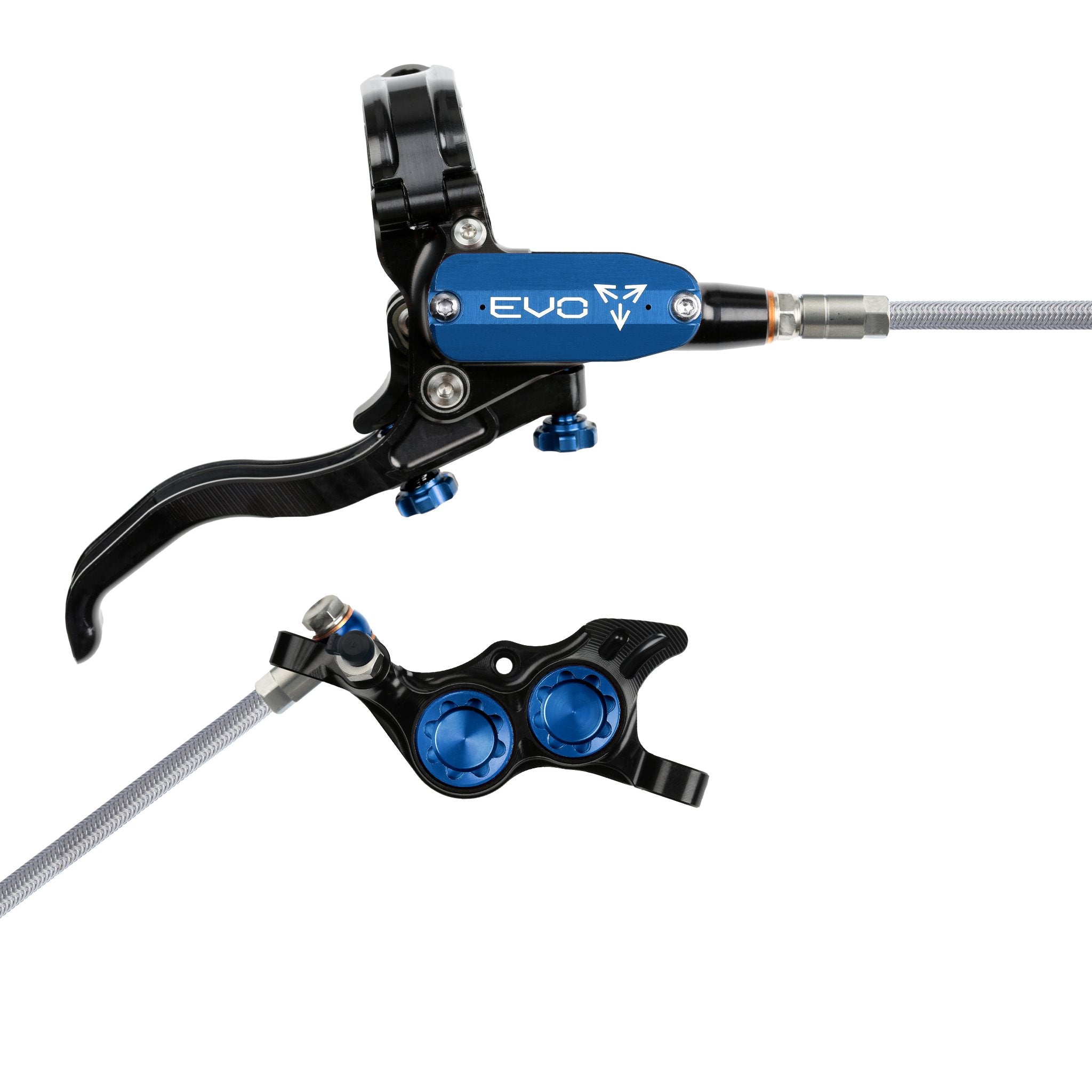 Hope EVO TR4 Disc Brake Black/Blue / Right Hand / Braided