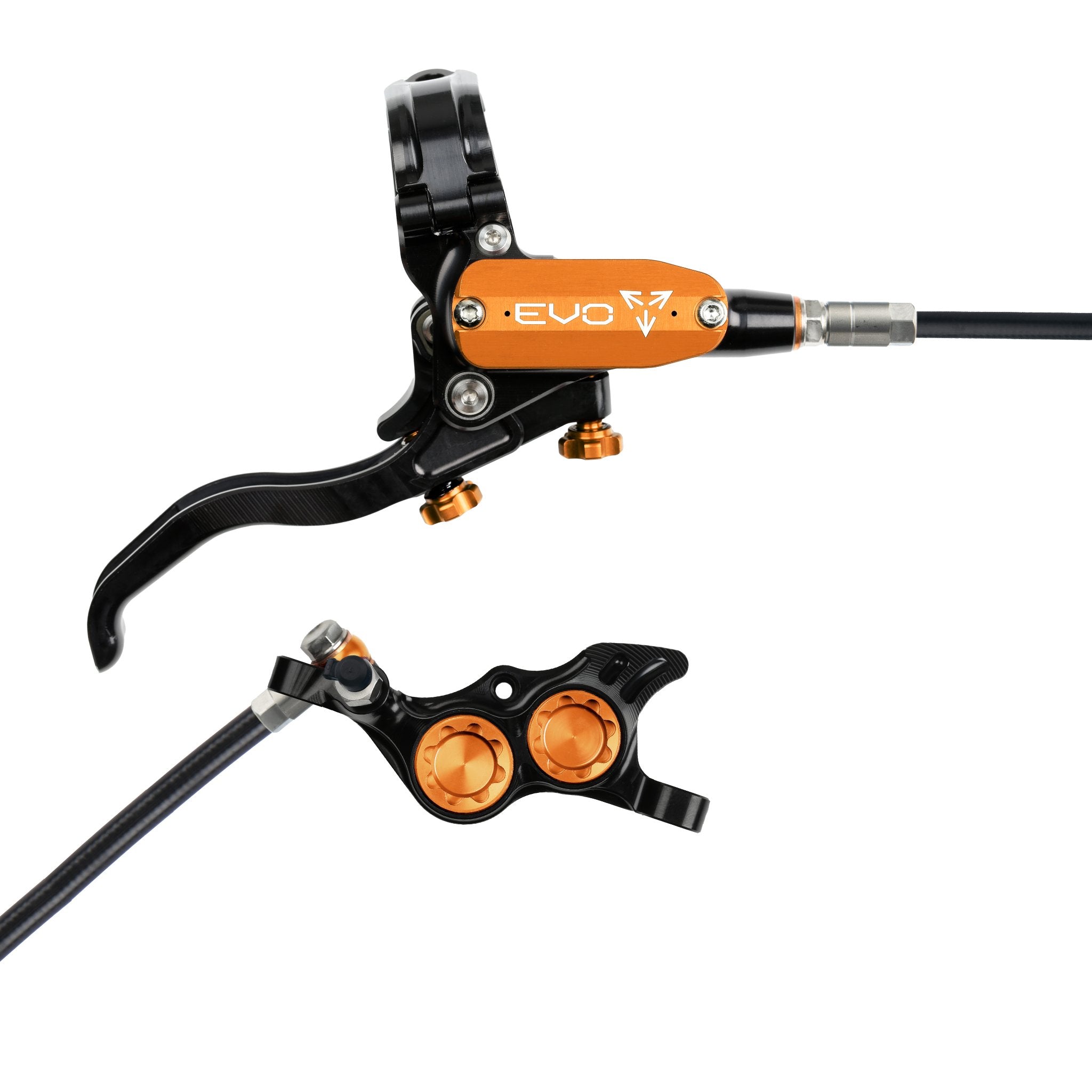 Hope EVO TR4 Disc Brake Black/Orange / Right Hand / Black Hose