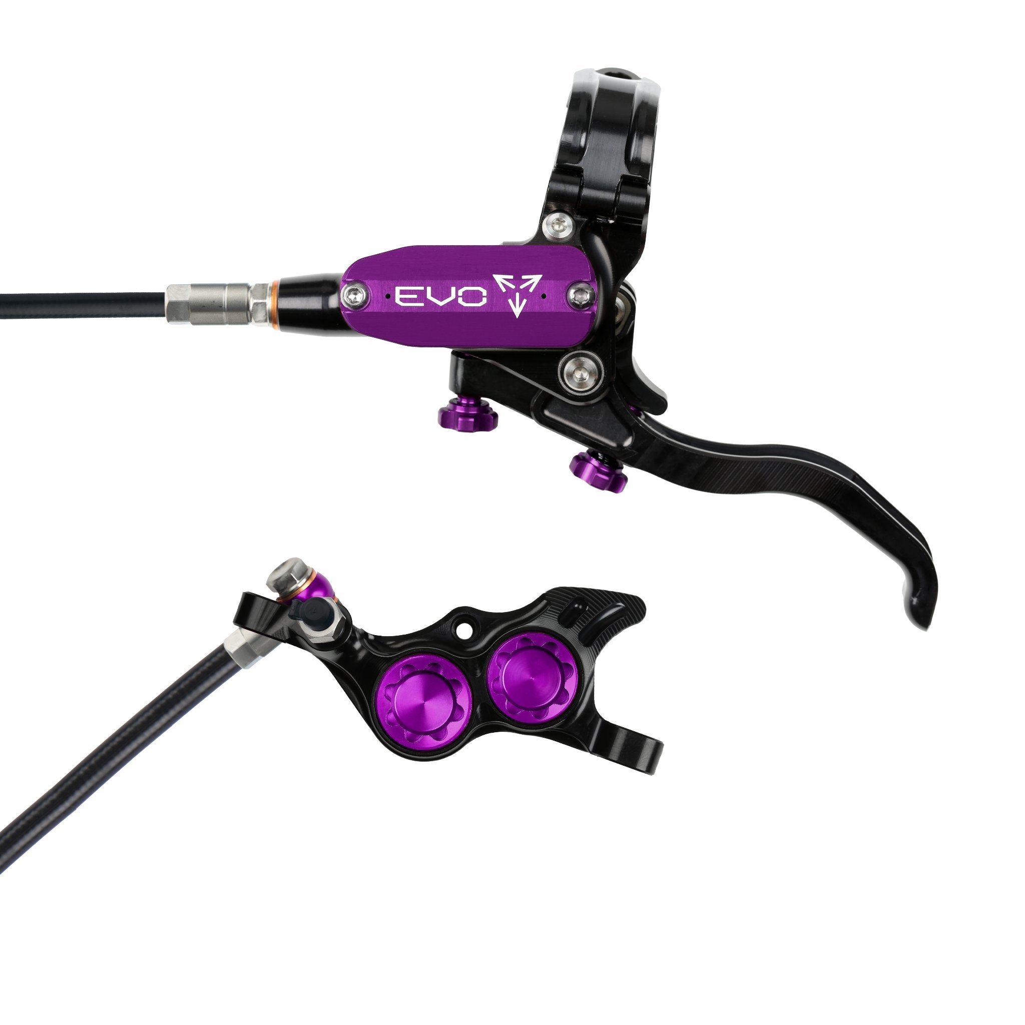 Hope EVO TR4 Disc Brake Black/Purple / Left Hand / Black Hose