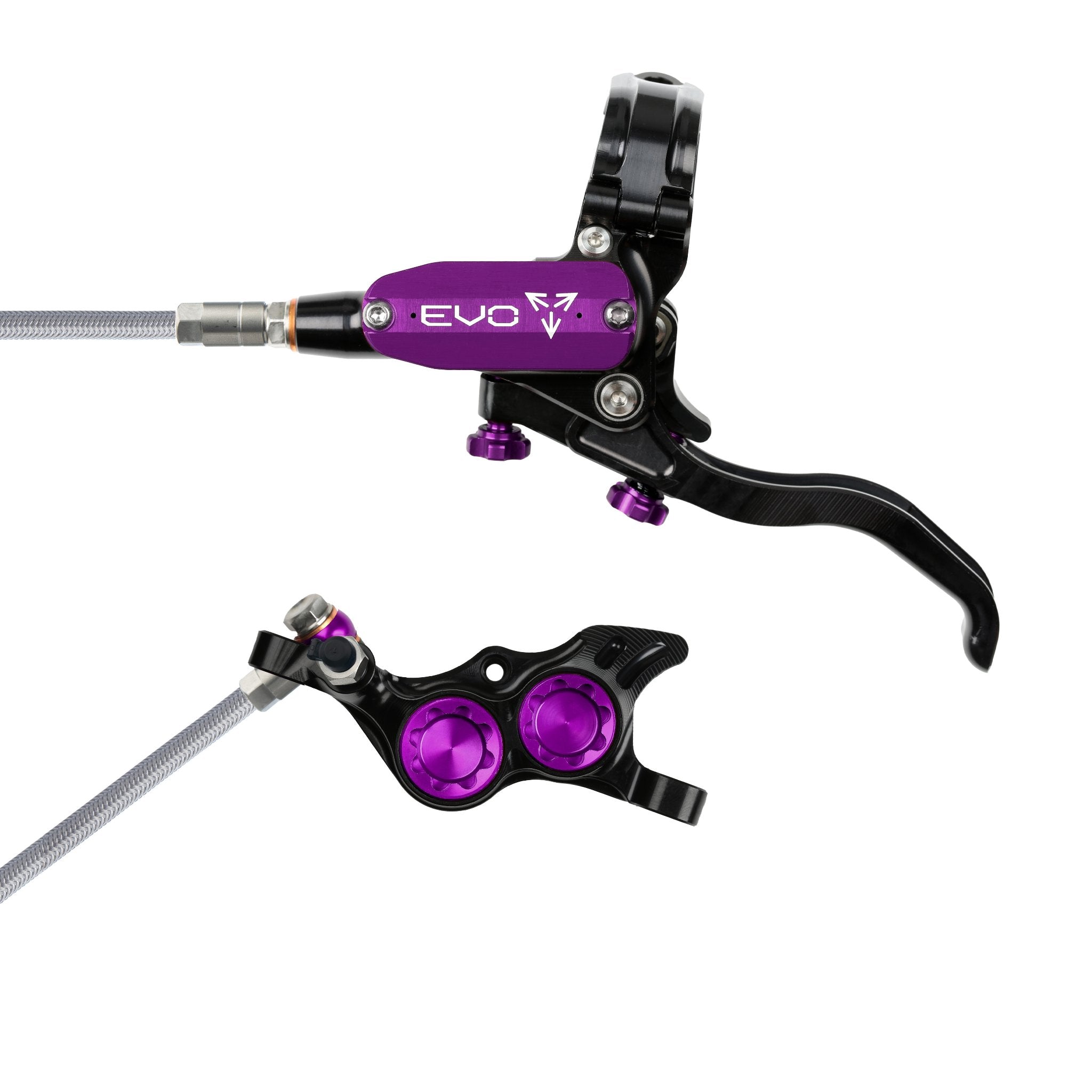 Hope EVO TR4 Disc Brake Black/Purple / Left Hand / Braided