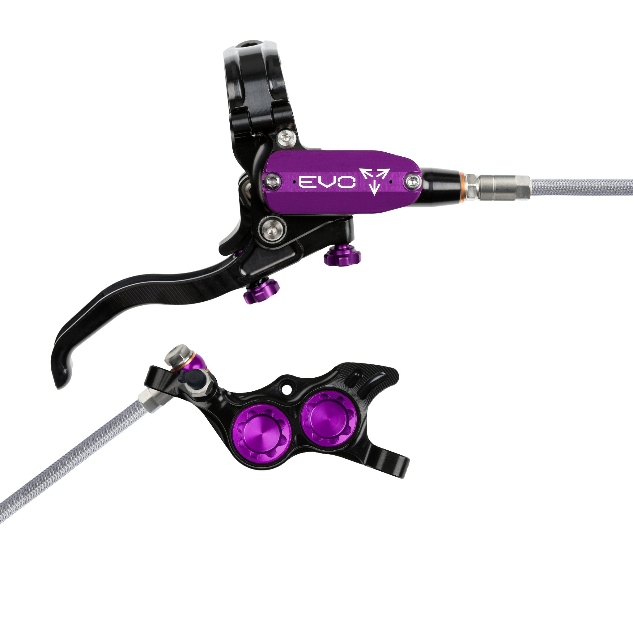 Hope EVO TR4 Disc Brake Black/Purple / Right Hand / Braided