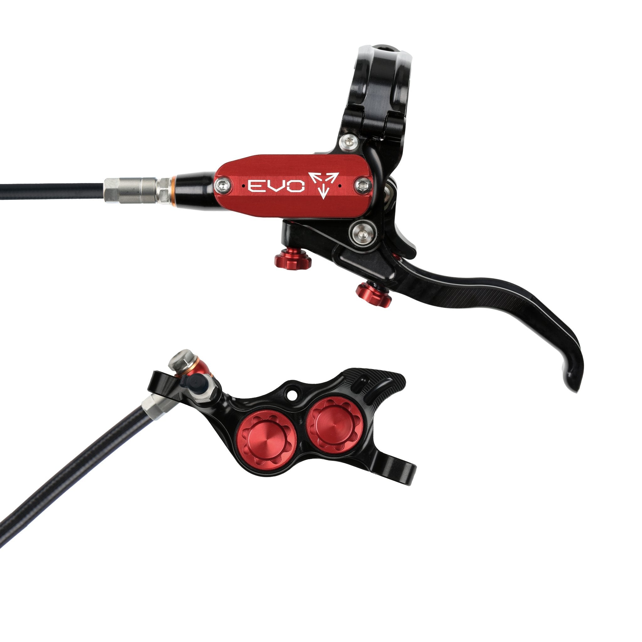 Hope EVO TR4 Disc Brake Black/Red / Left Hand / Black Hose