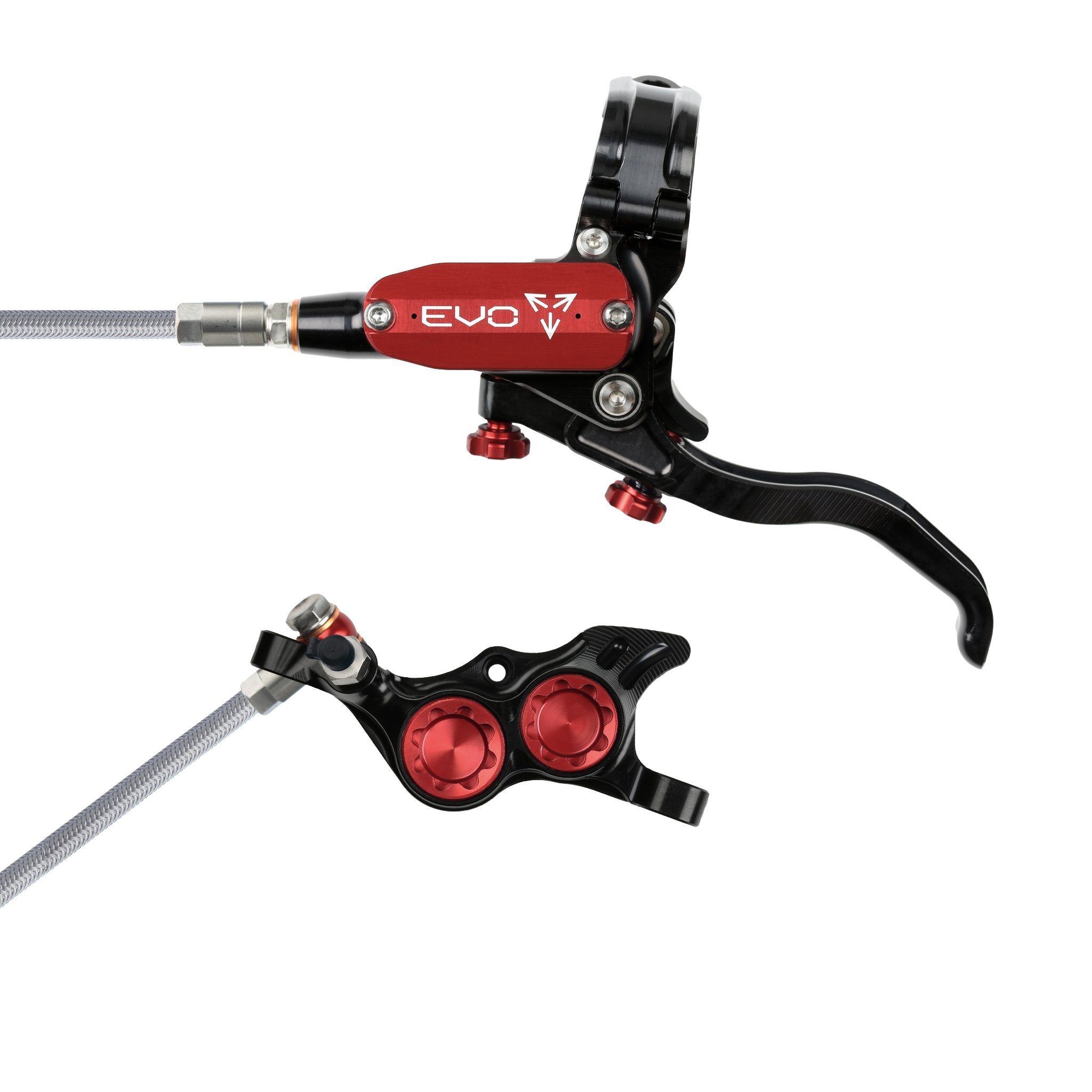Hope EVO TR4 Disc Brake Black/Red / Left Hand / Braided