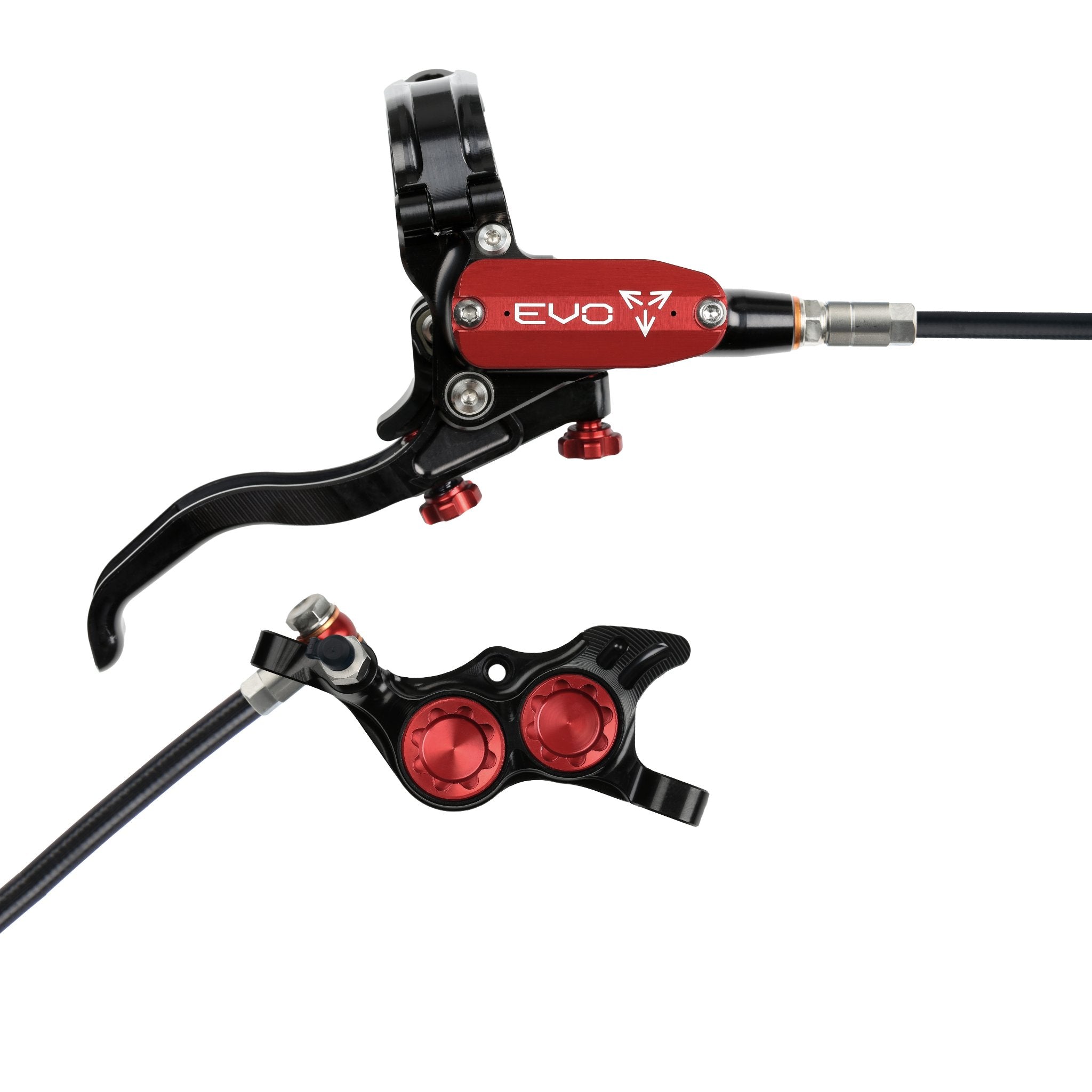 Hope EVO TR4 Disc Brake Black/Red / Right Hand / Black Hose