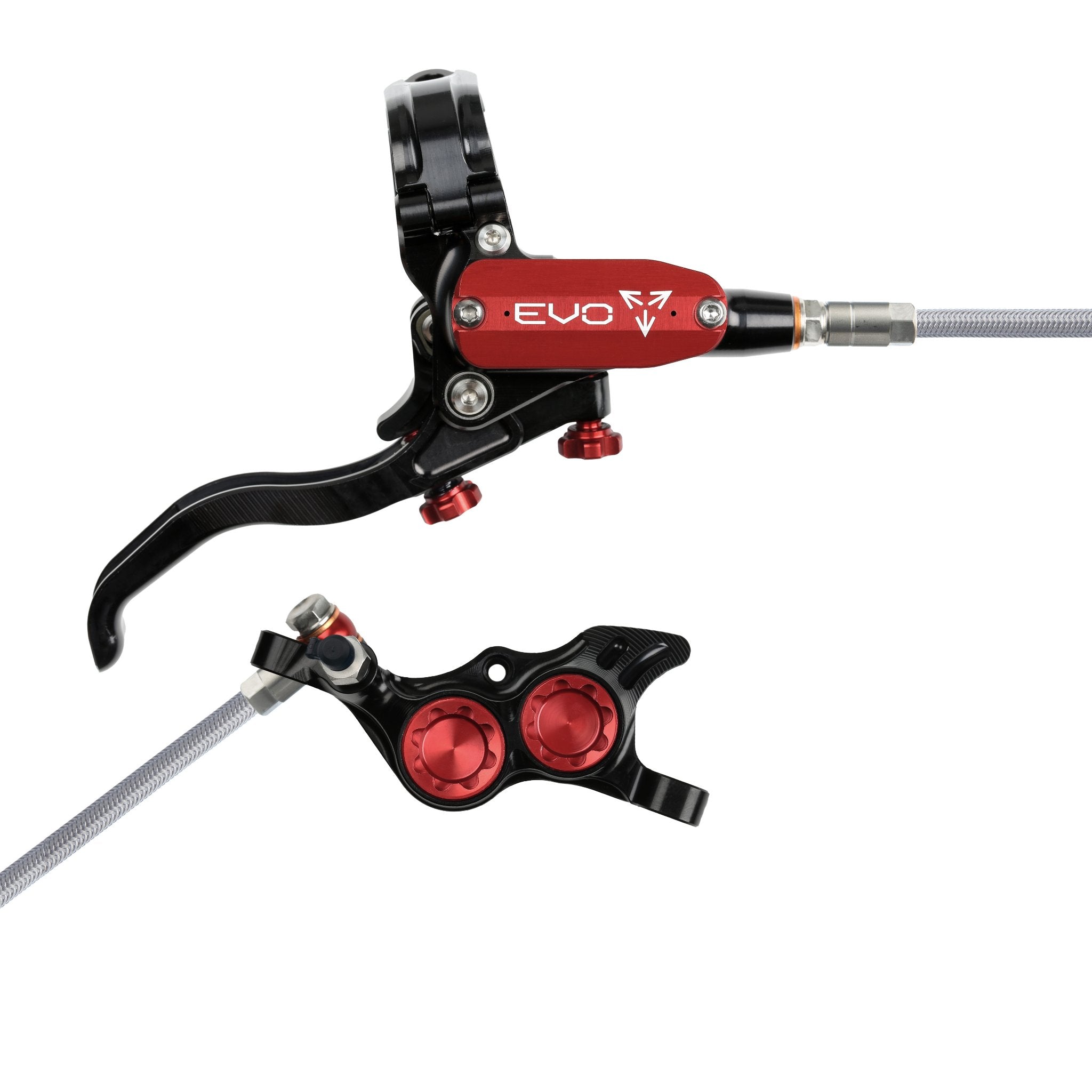 Hope EVO TR4 Disc Brake Black/Red / Right Hand / Braided
