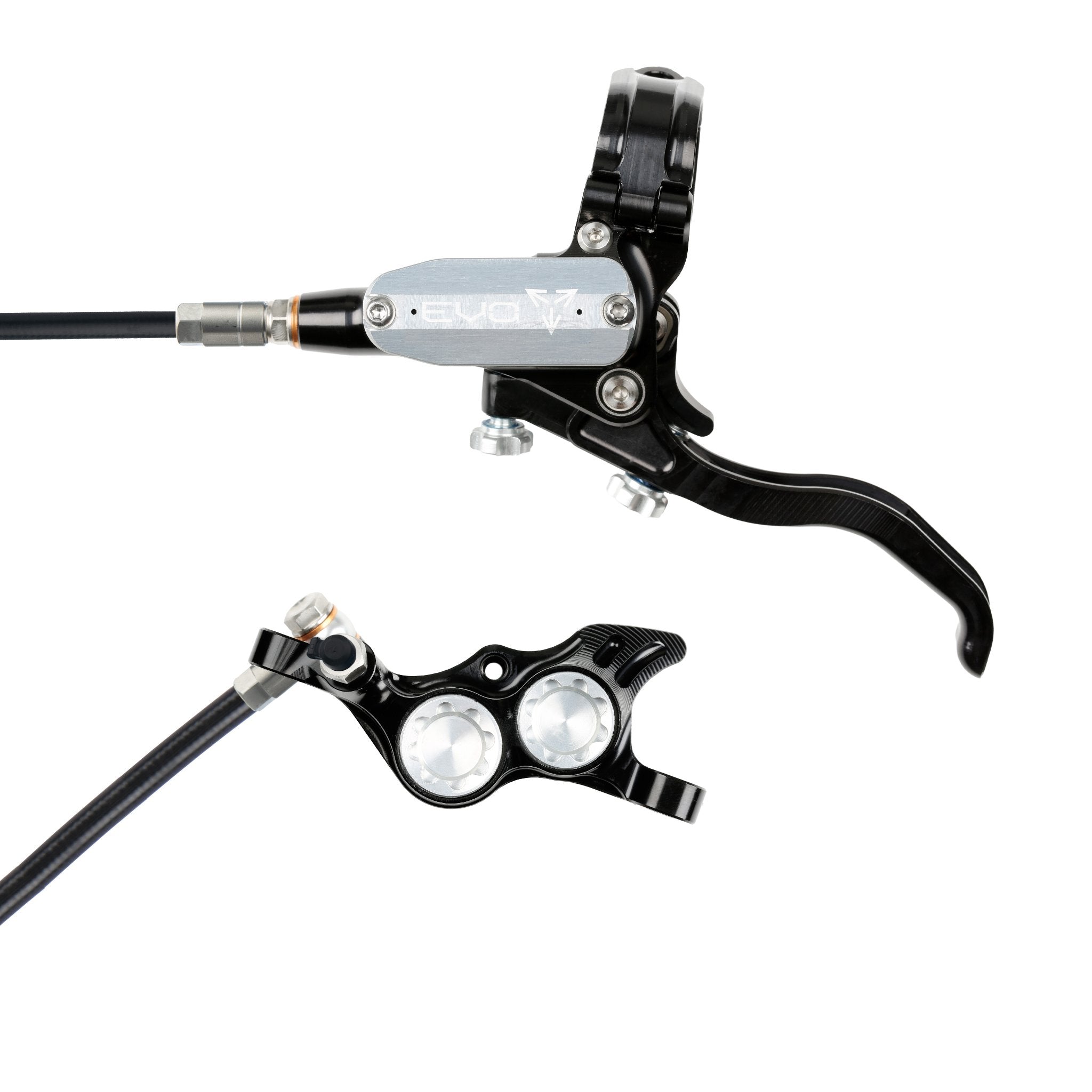 Hope EVO TR4 Disc Brake Black/Silver / Left Hand / Black Hose