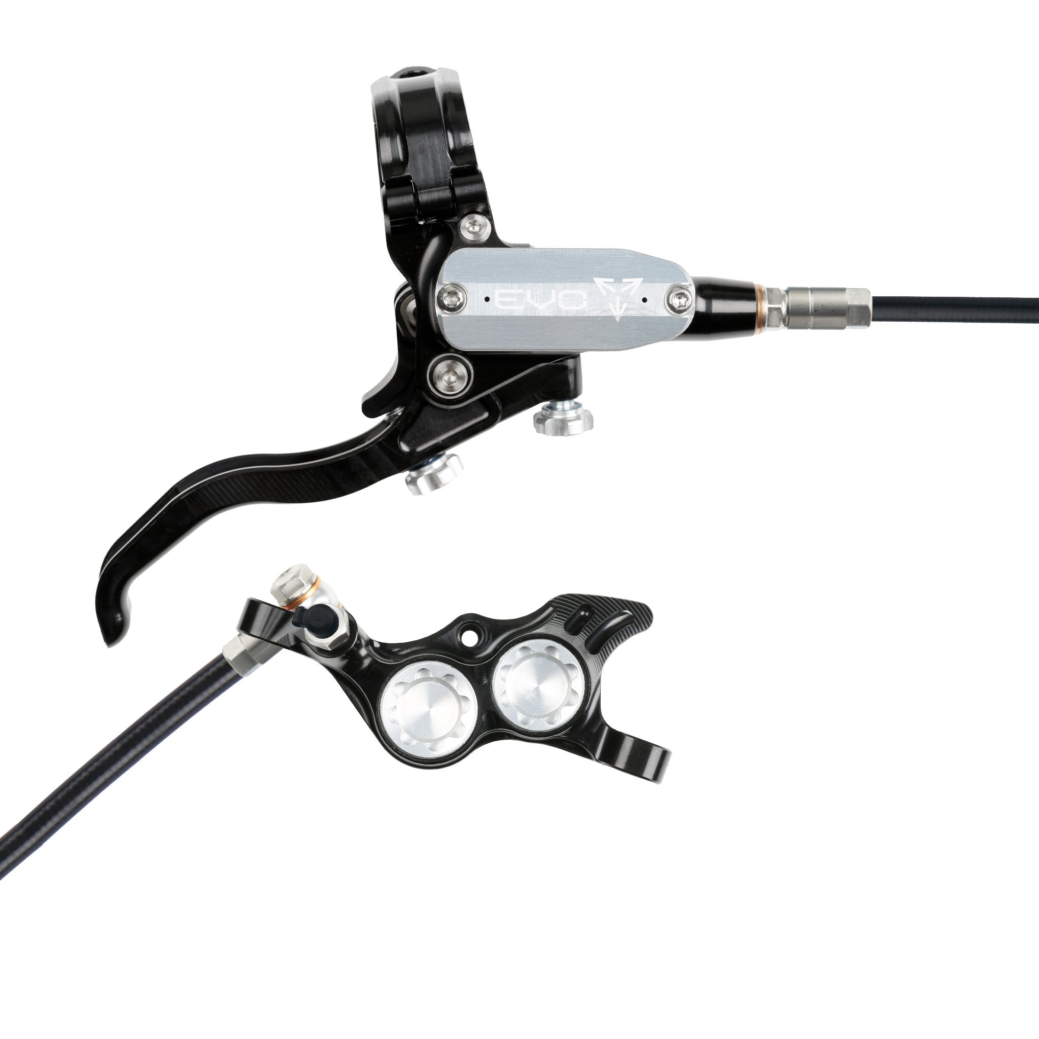 Hope EVO TR4 Disc Brake Black/Silver / Right Hand / Black Hose