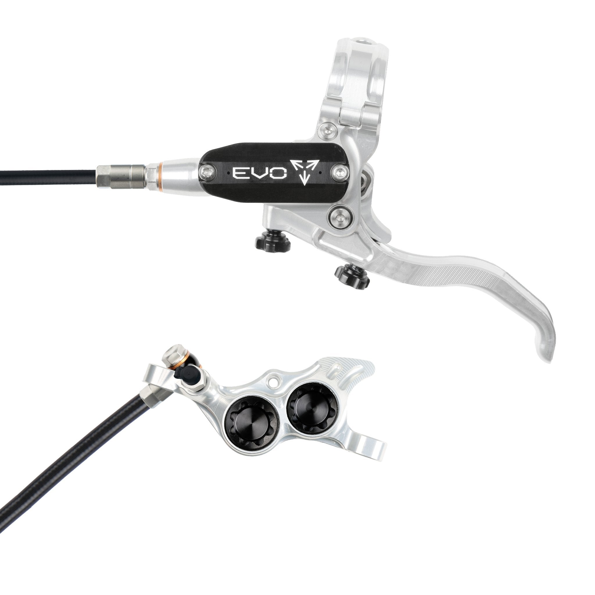 Hope EVO TR4 Disc Brake Silver/Black / Left Hand / Black Hose