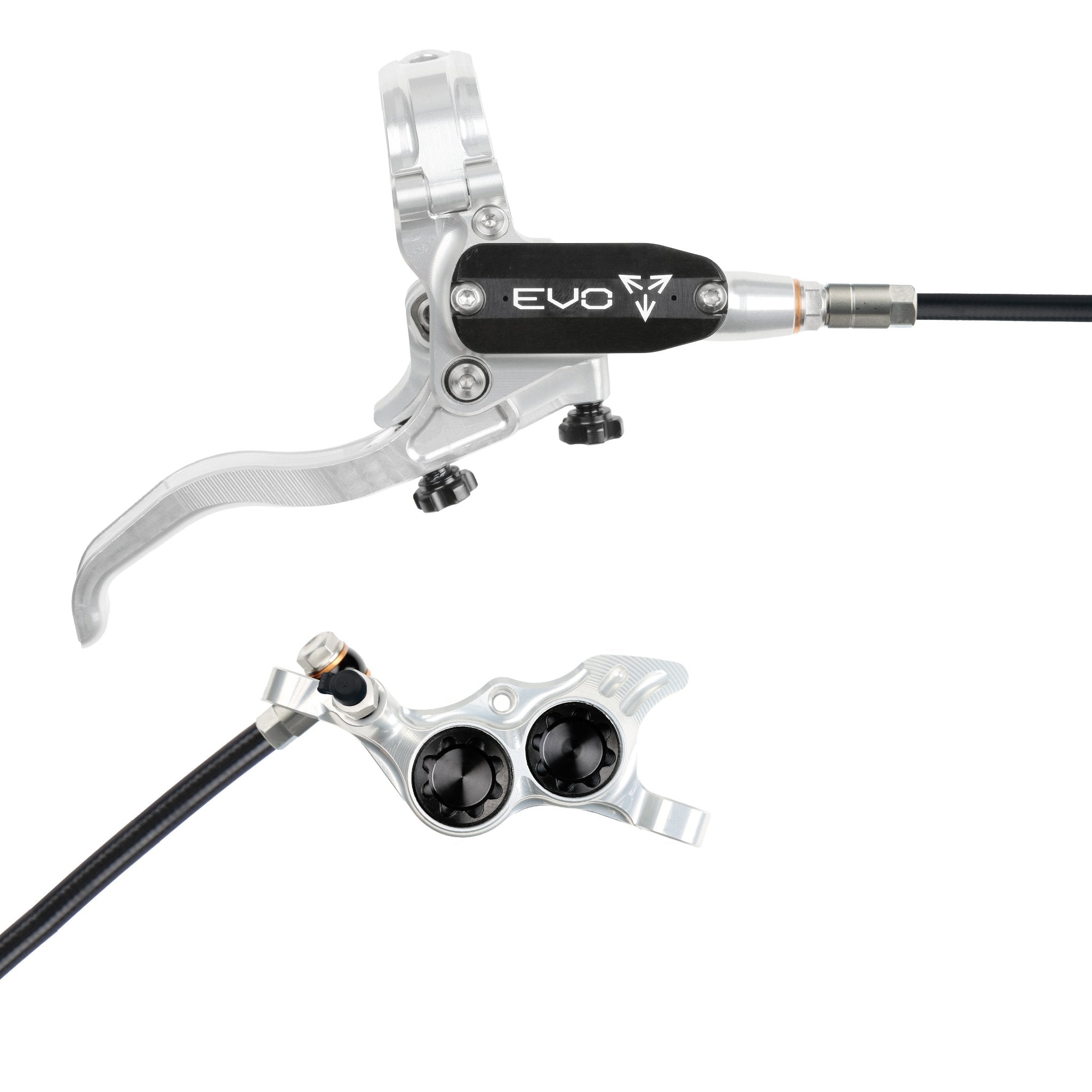 Hope EVO TR4 Disc Brake Silver/Black / Right Hand / Black Hose