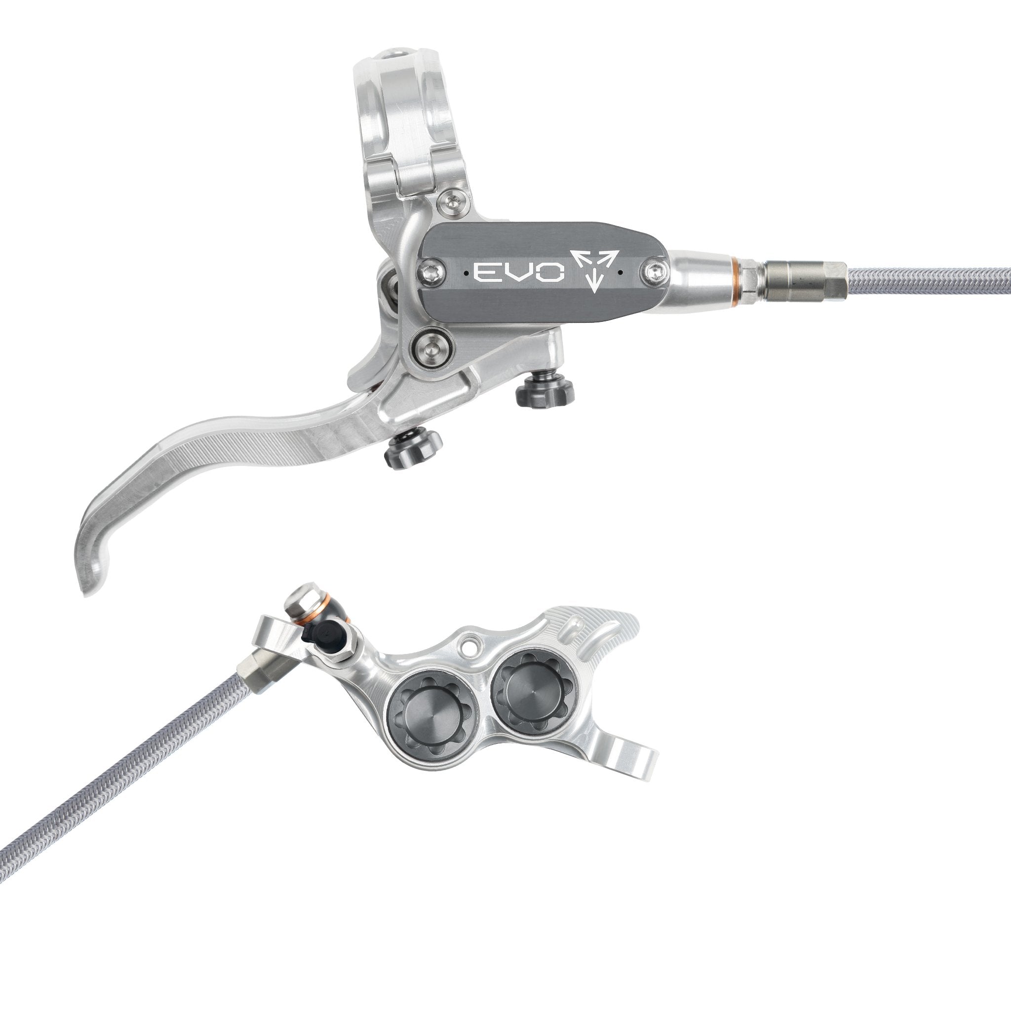 Hope EVO TR4 Disc Brake Silver/Smoke / Right Hand / Braided