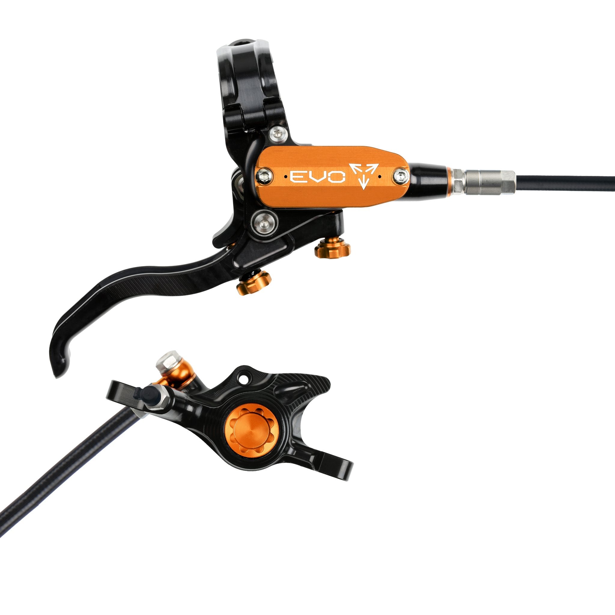 Hope EVO X2 Disc Brake Black/Orange / Right Hand / Black Hose