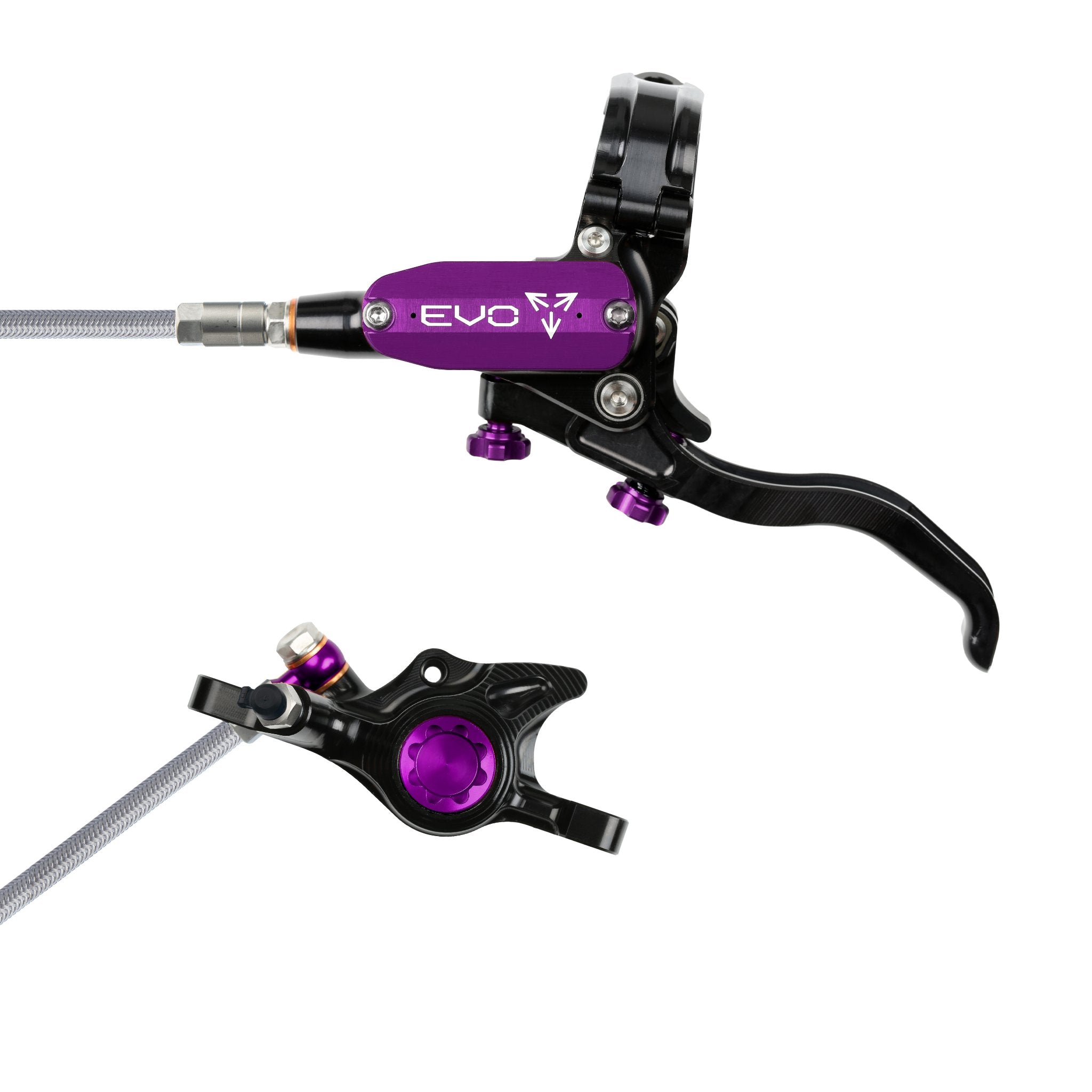 Hope EVO X2 Disc Brake Black/Purple / Left Hand / Braided