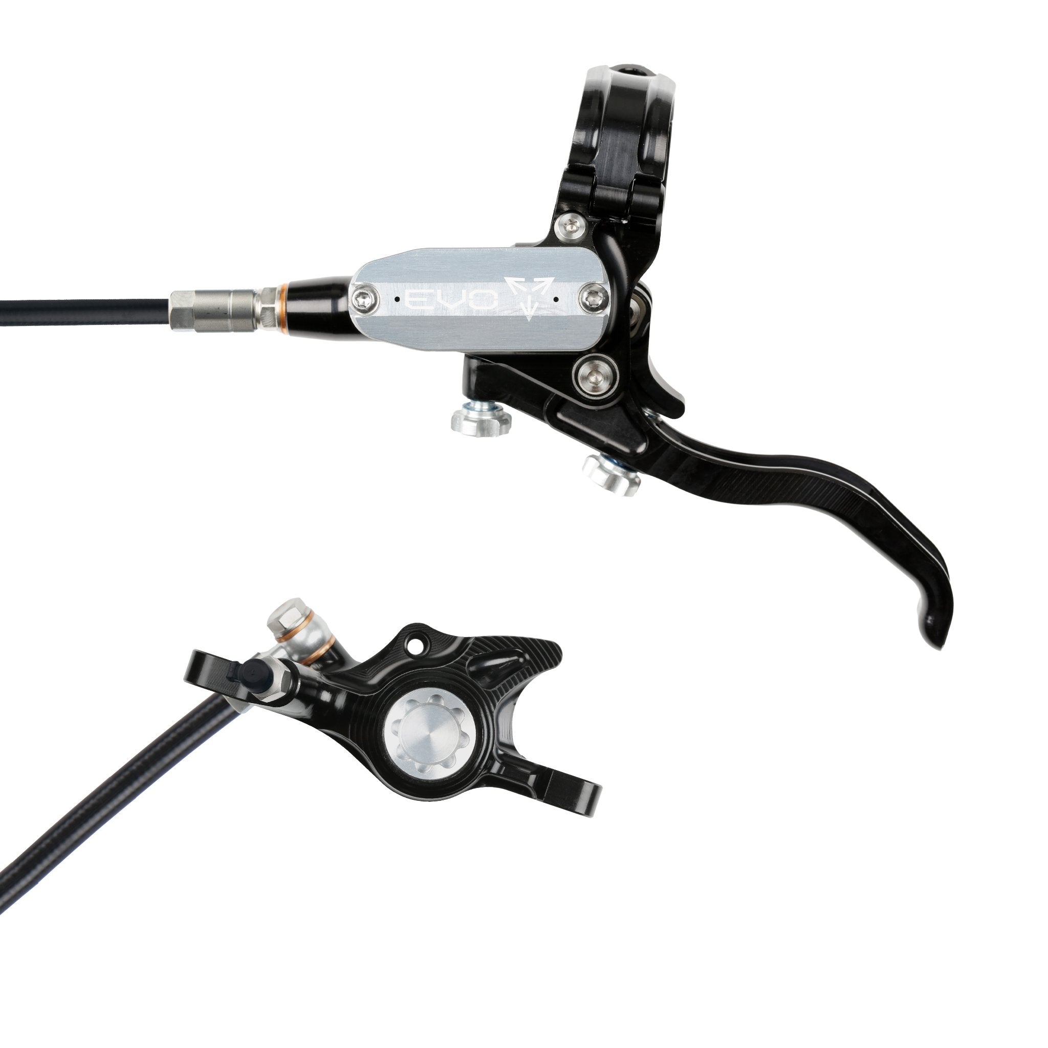 Hope EVO X2 Disc Brake Black/Silver / Left Hand / Black Hose