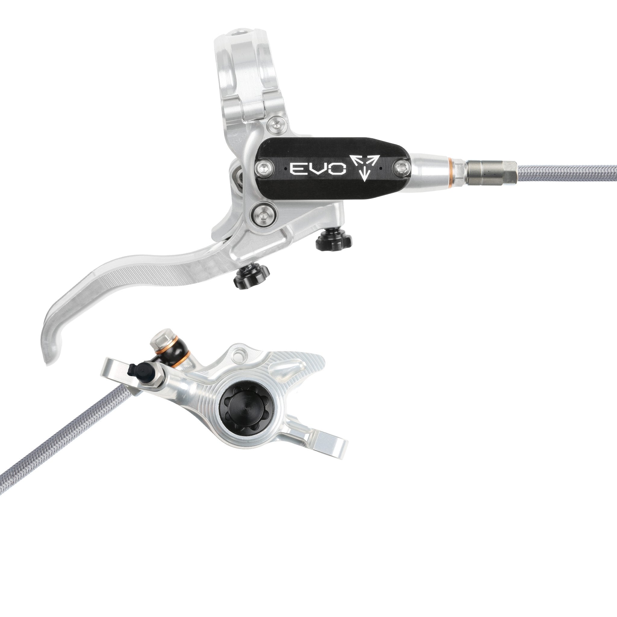 Hope EVO X2 Disc Brake Silver/Black / Right Hand / Braided
