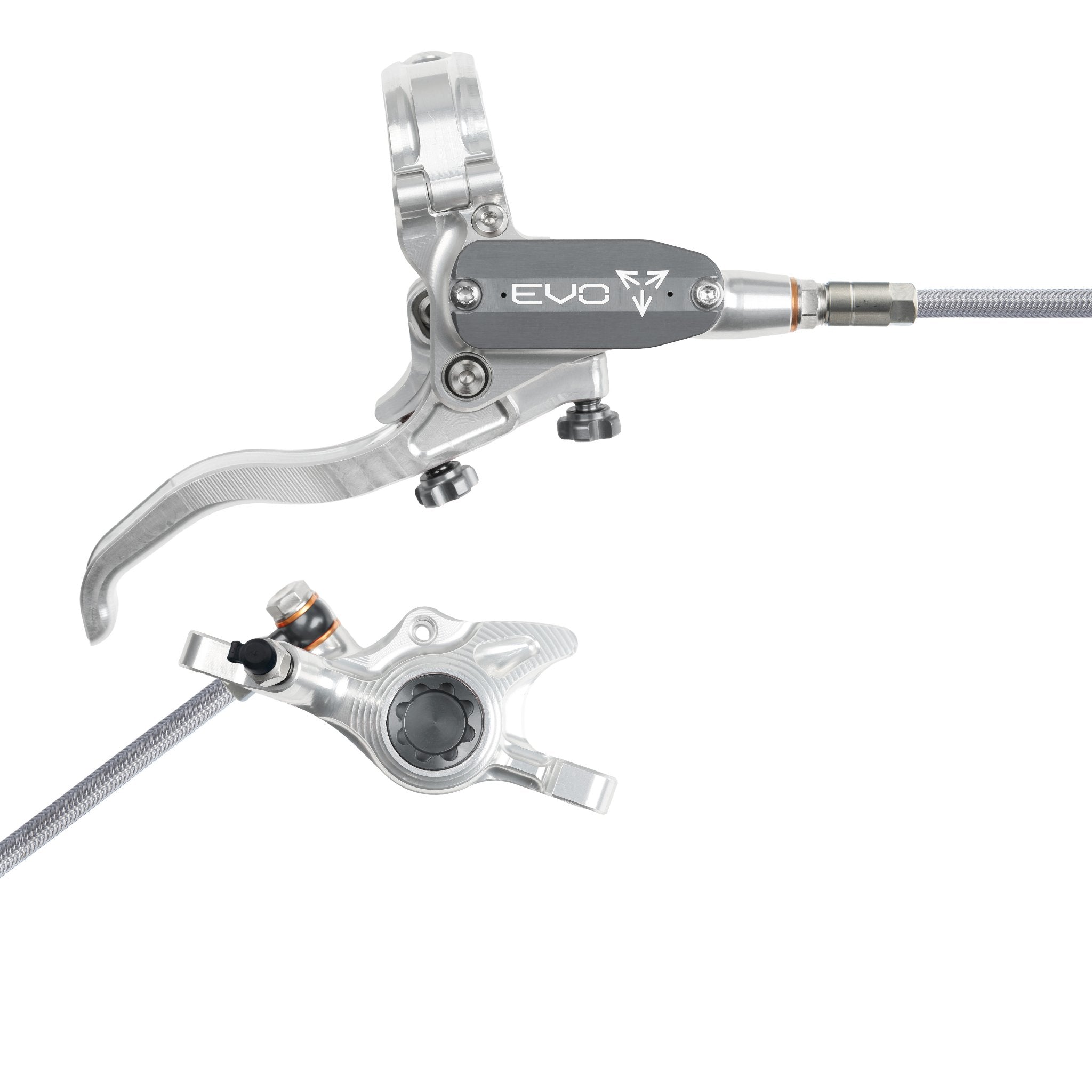 Hope EVO X2 Disc Brake Silver/Smoke / Right Hand / Braided