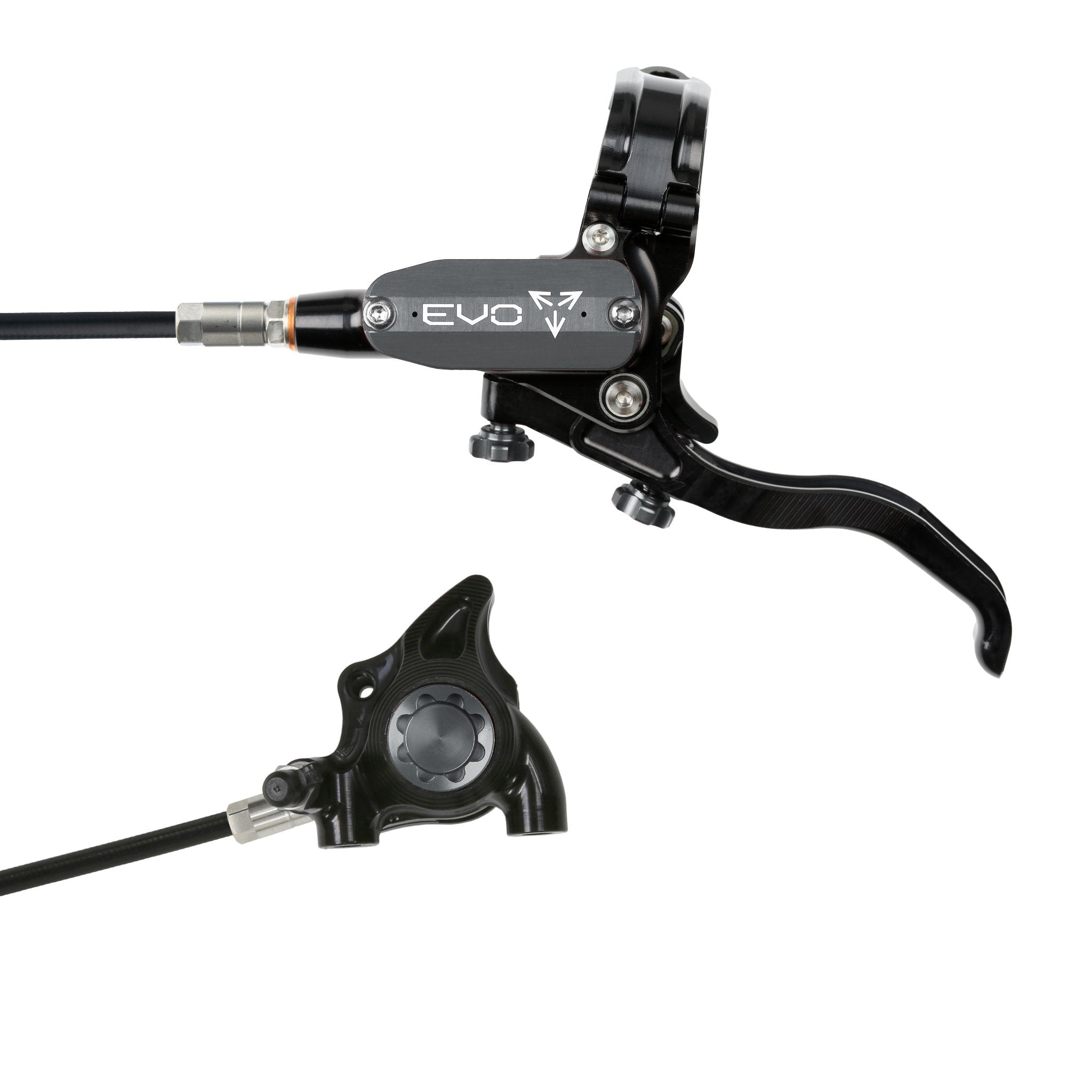 Hope EVO X2 Flat Mount Disc Brake Black/Smoke / Left Hand / Black Hose