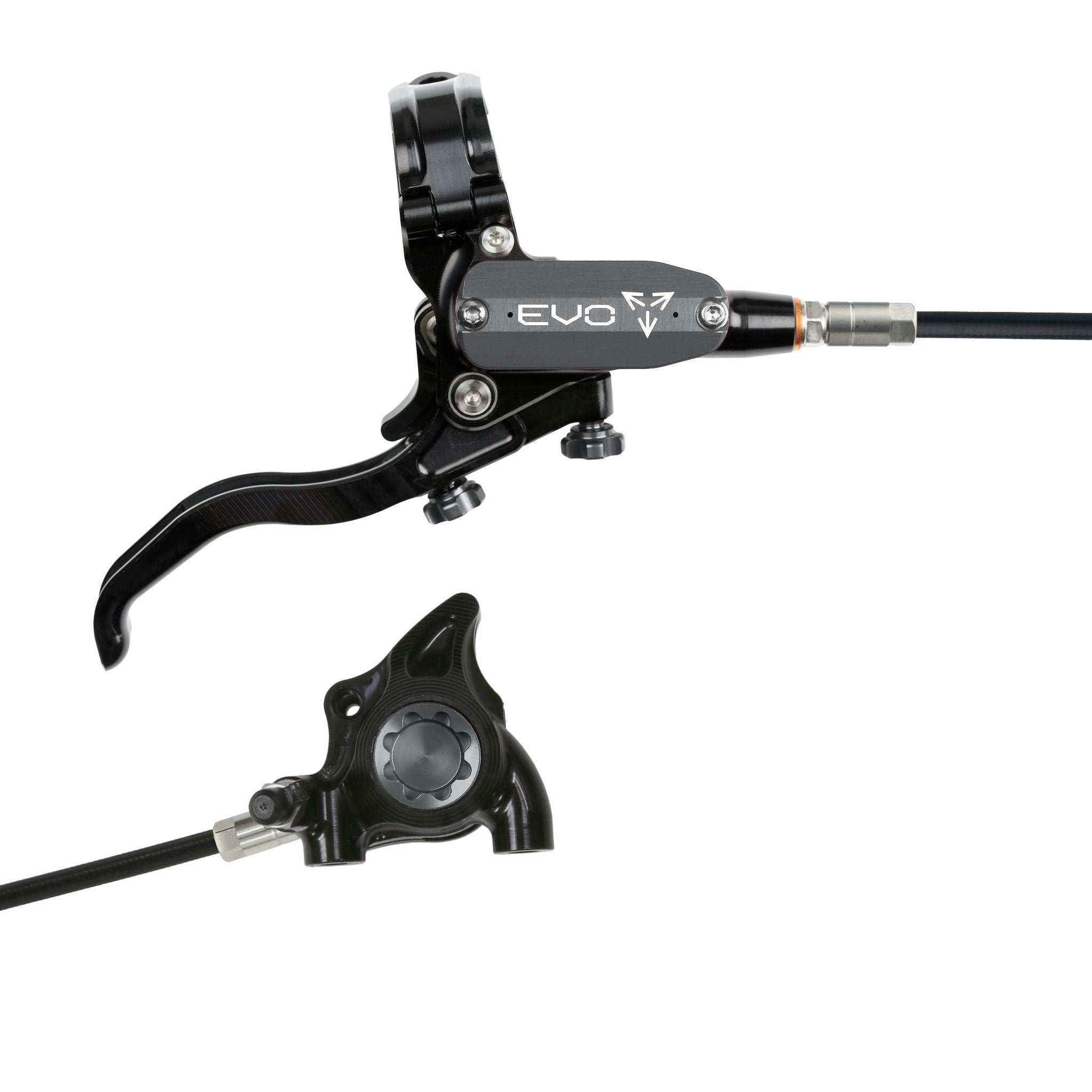 Hope EVO X2 Flat Mount Disc Brake Black/Smoke / Right Hand / Black Hose