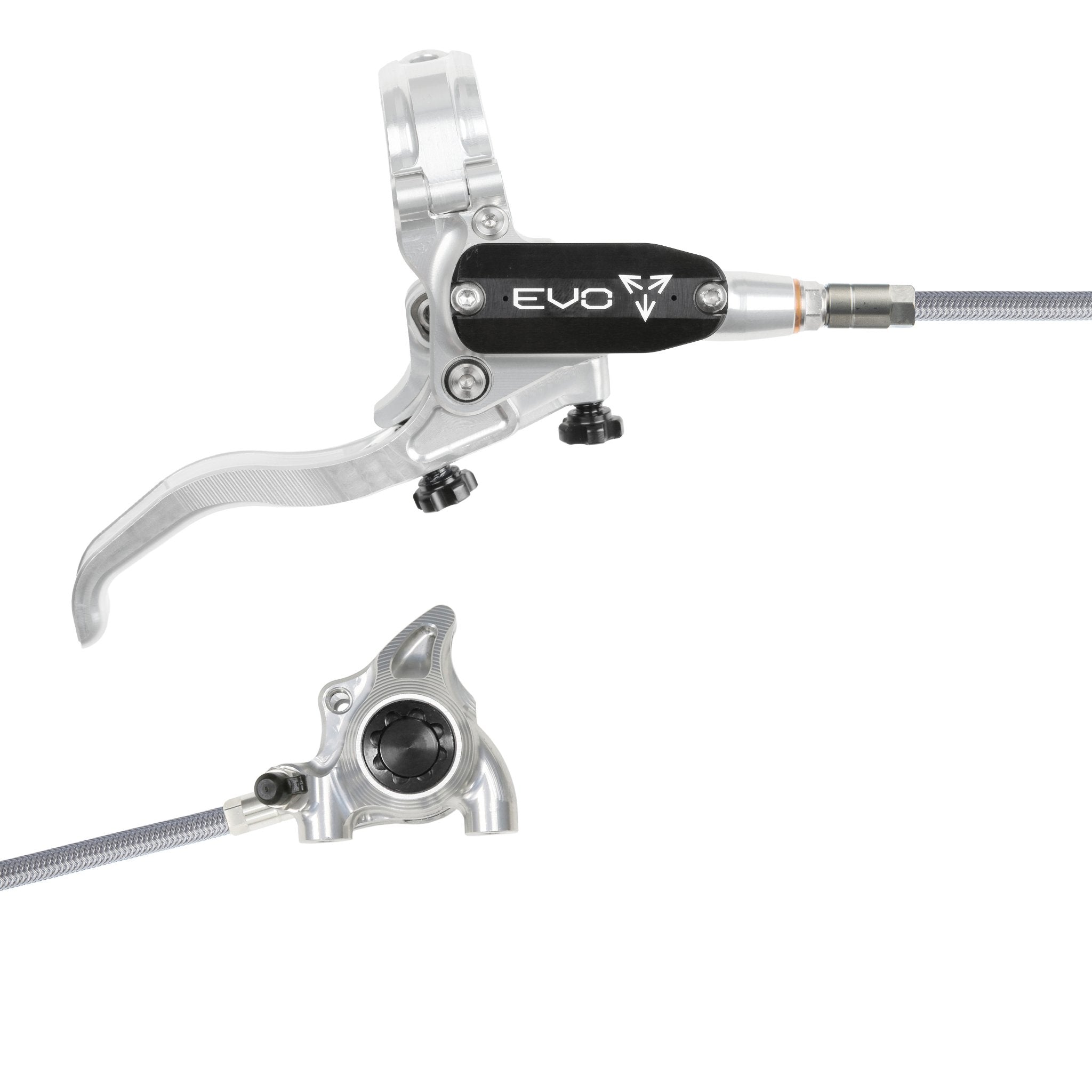 Hope EVO X2 Flat Mount Disc Brake Silver/Black / Right Hand / Braided