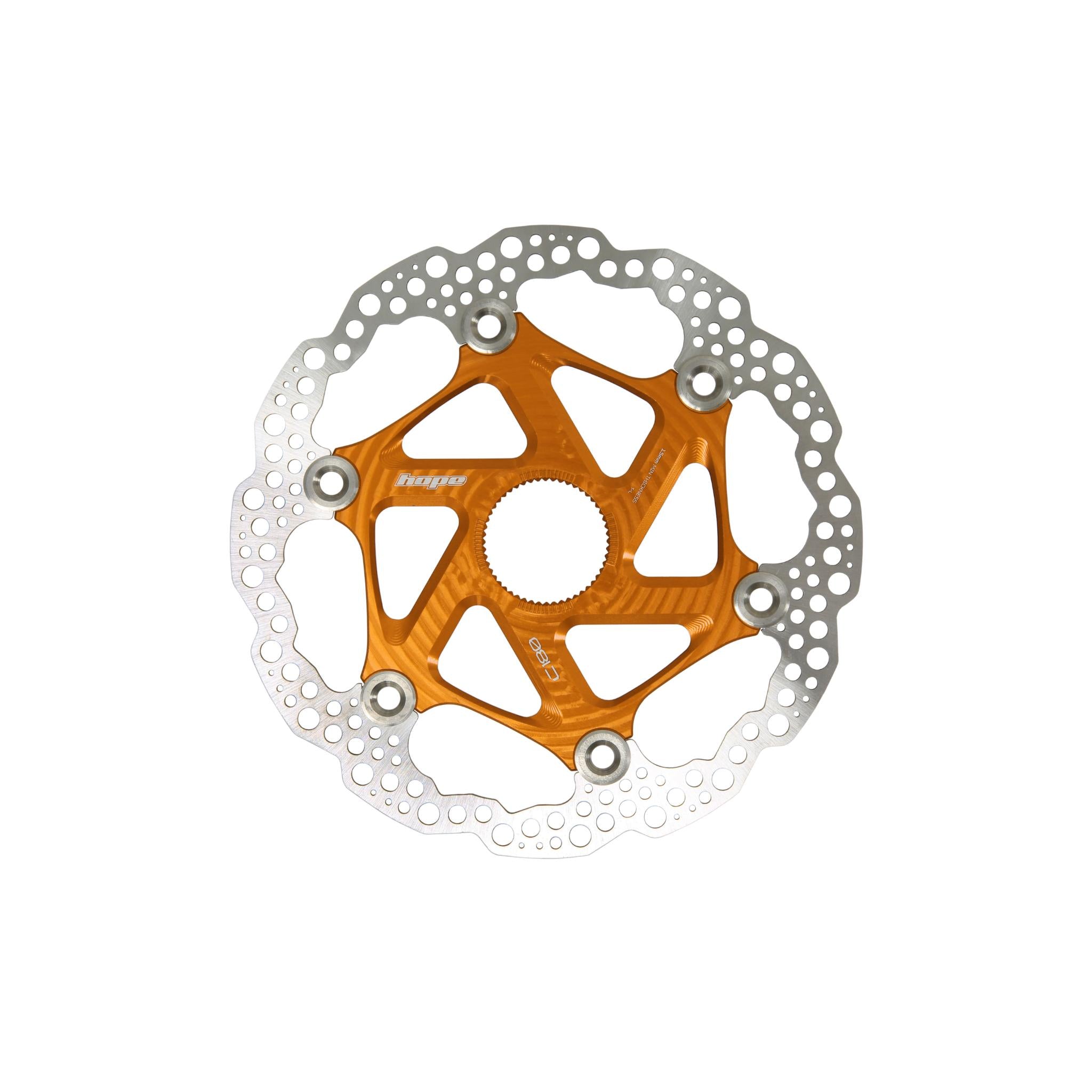 Hope Floating Centre Lock MTB Disc Brake Rotor Orange / 140mm