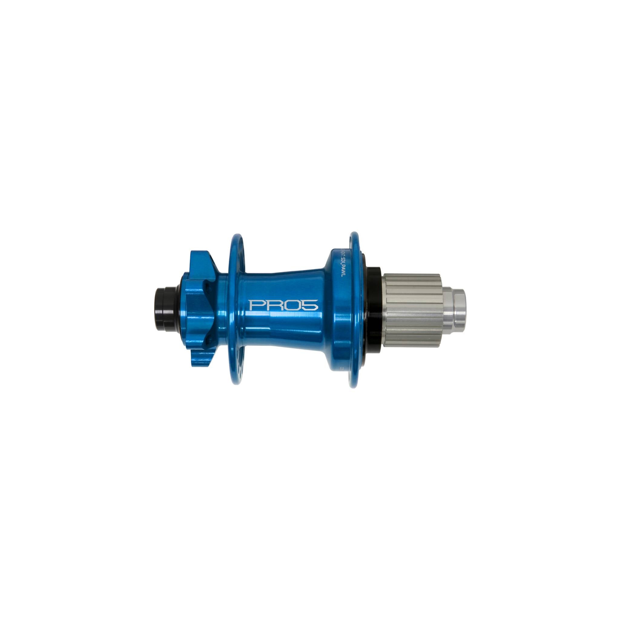 Hope Pro 5 Rear Hub 6-Bolt - Blue Blue / 24H / 135 x 12mm - Shimano Microspline