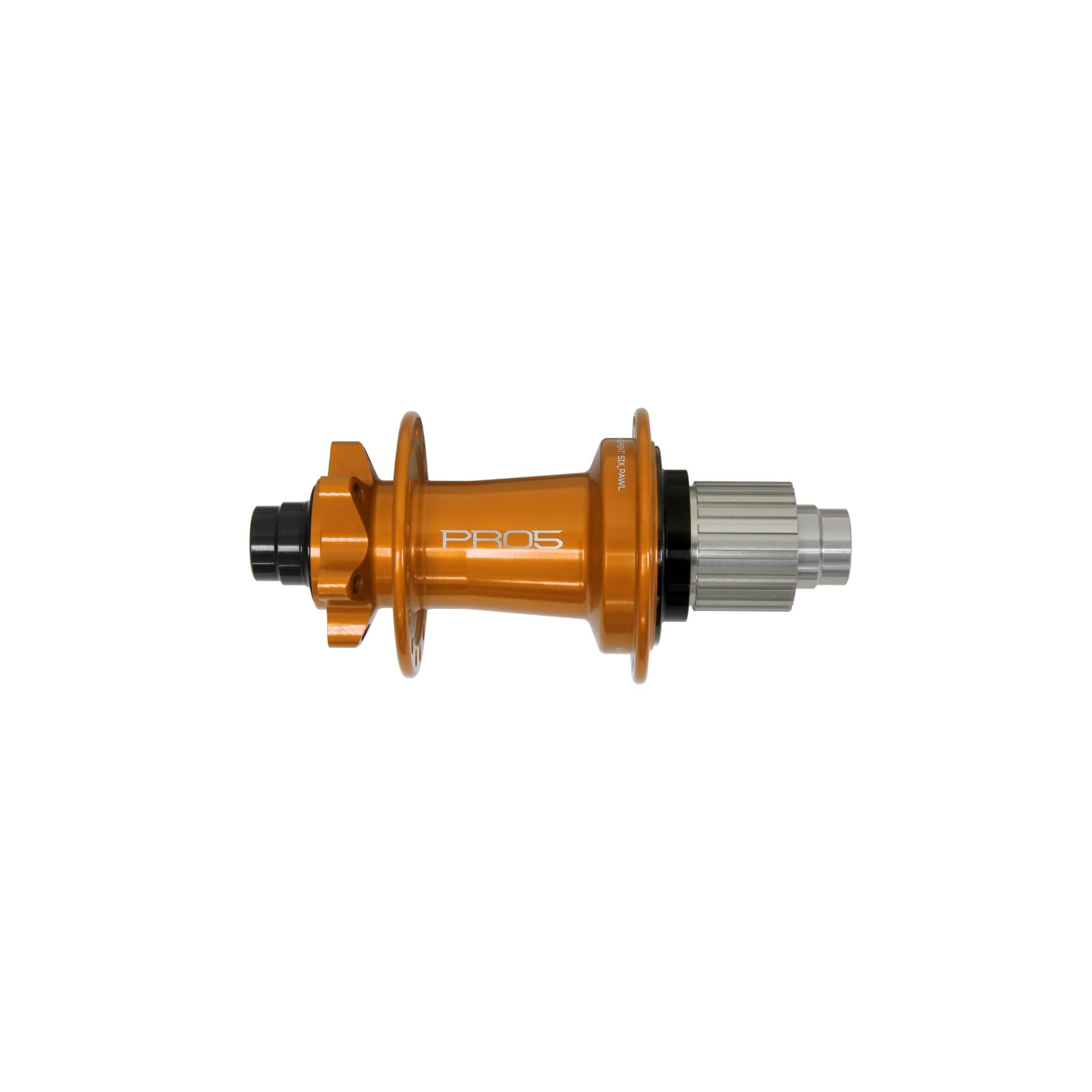 Hope Pro 5 Rear Hub 6-Bolt - Orange Orange / 28H / 148 x 12mm - Shimano Microspline