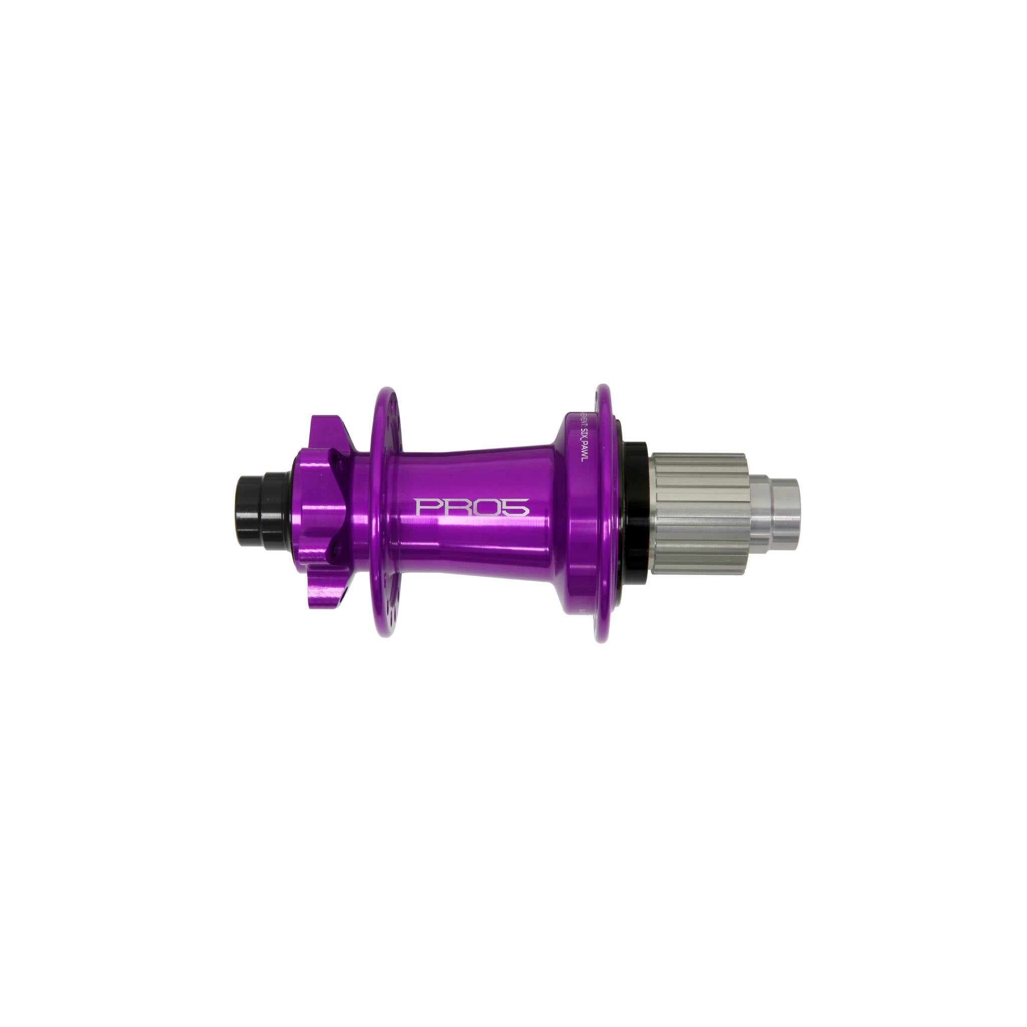 Hope Pro 5 Rear Hub 6-Bolt - Purple Purple / 24H / 148 x 12mm - Shimano Microspline