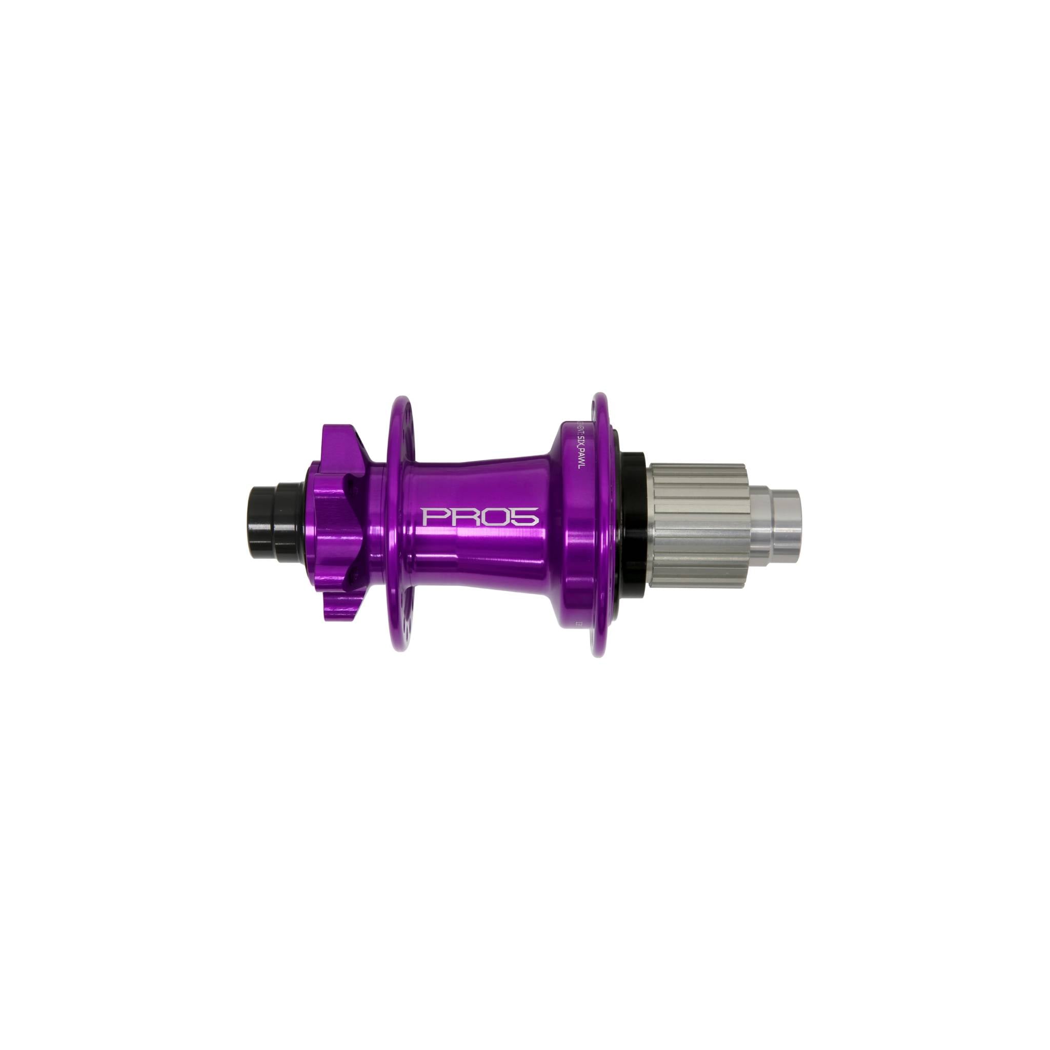Hope Pro 5 Rear Hub 6-Bolt - Purple Purple / 28H / 142 x 12mm - Shimano Microspline