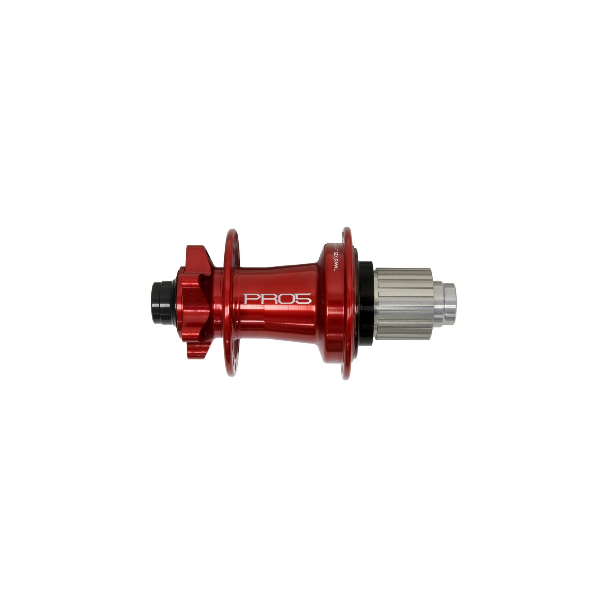 Hope Pro 5 Rear Hub 6-Bolt - Red Red / 24H / 135 x 12mm - Shimano Microspline