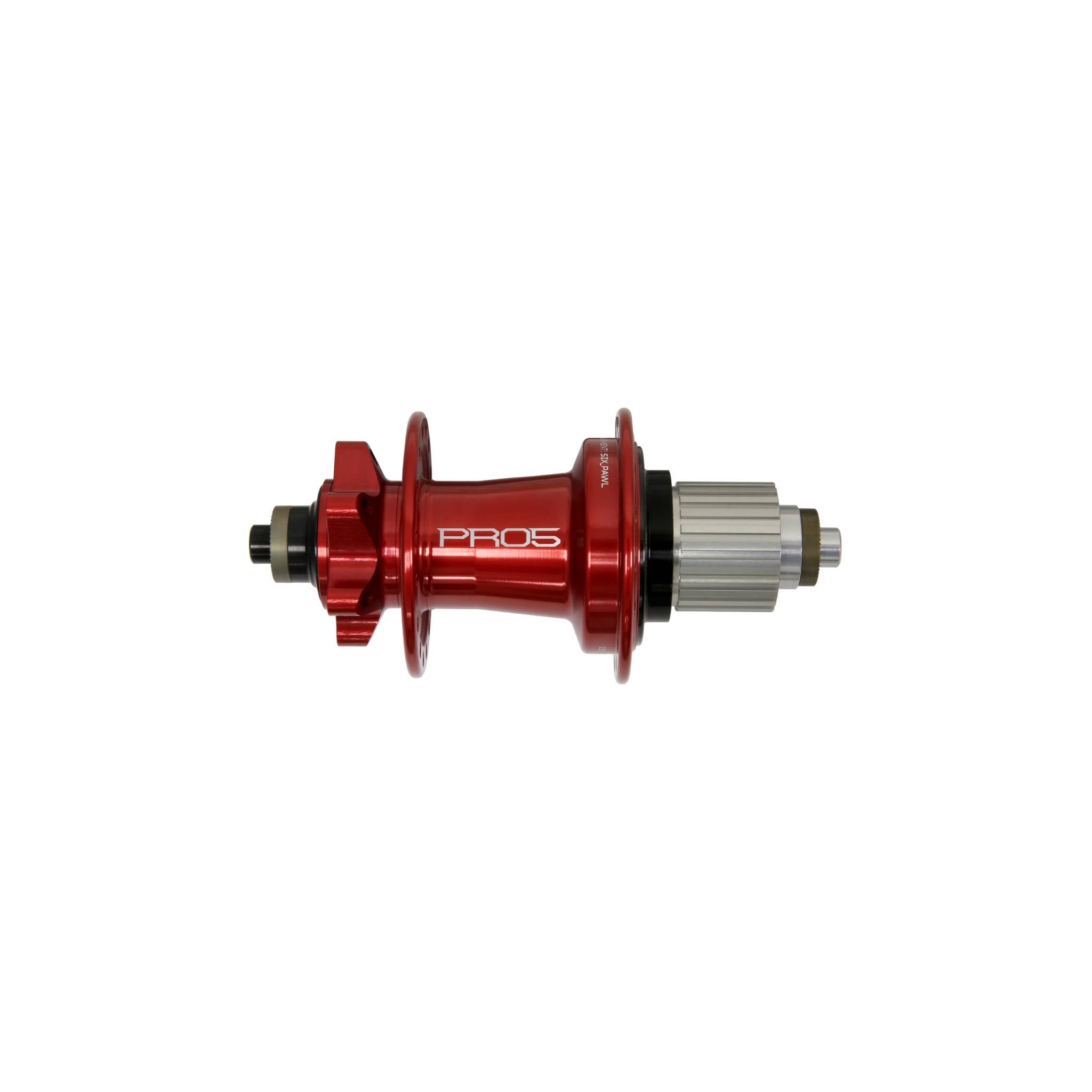 Hope Pro 5 Rear Hub 6-Bolt - Red Red / 28H / 135mm QR - Shimano Microspline