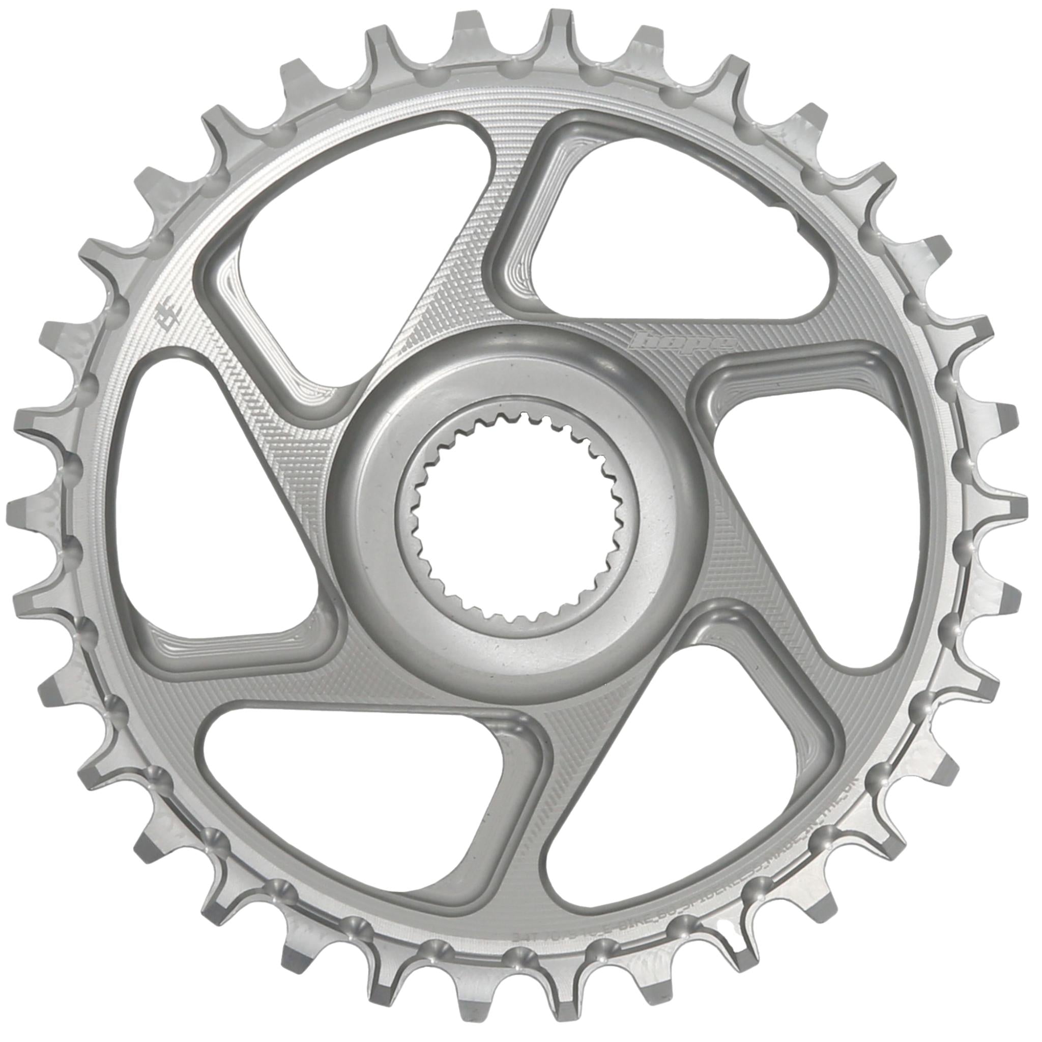 Hope R22 E-Bike Spiderless Retainer Ring - Bosch Gen 4 (52mm) Silver / 34T