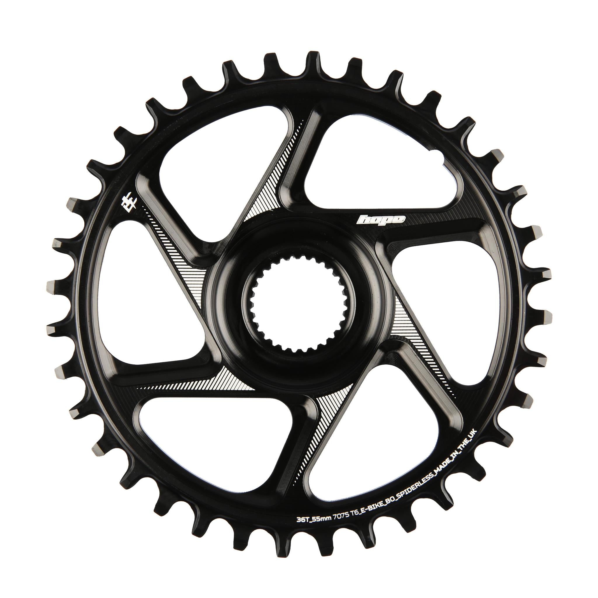 Hope R22 E-Bike Spiderless Retainer Ring - Bosch Gen 4 (55mm Wide) 34T / Black