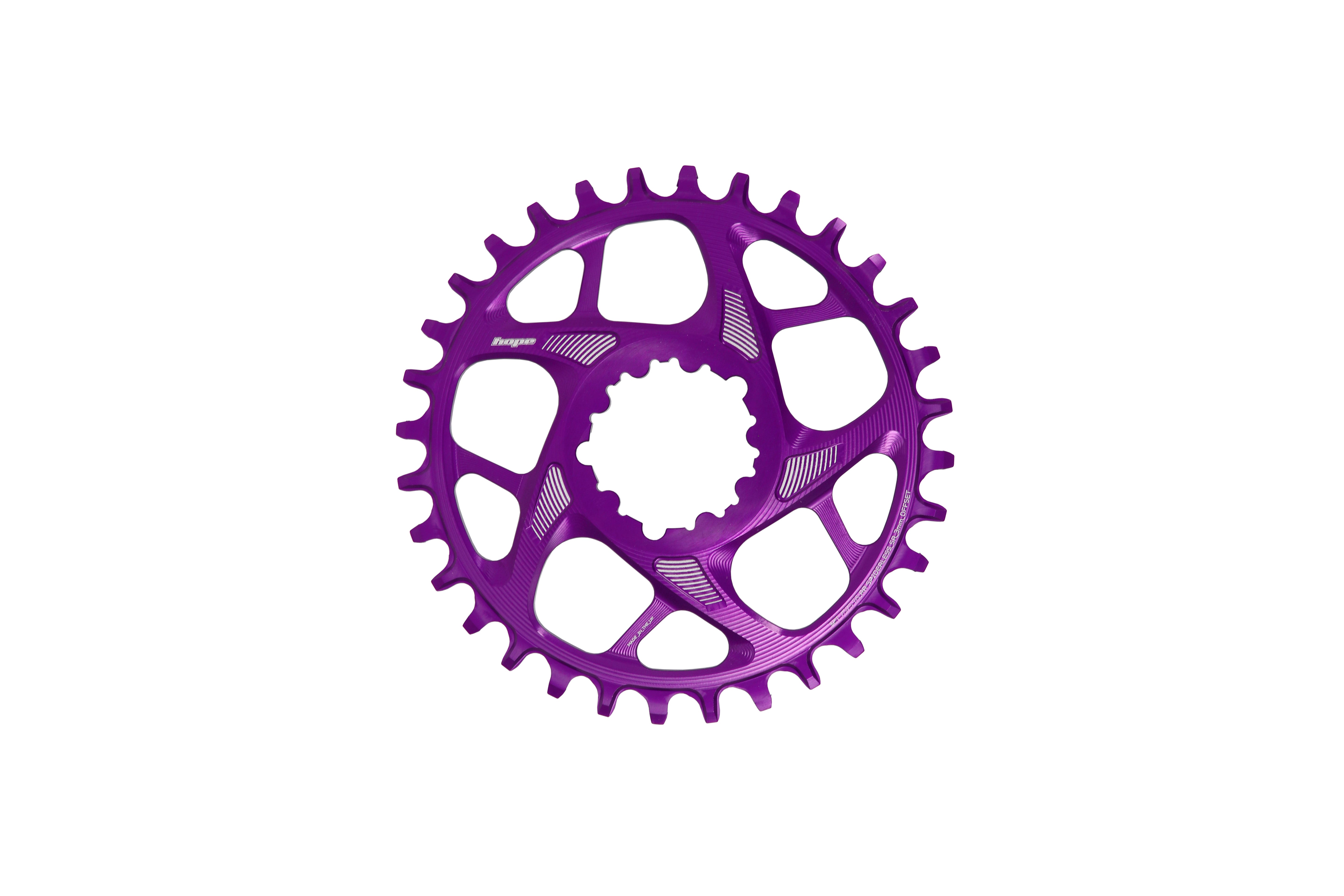 Hope R22 SRAM 3-Bolt Spiderless Chainring SR3 Purple / 28T