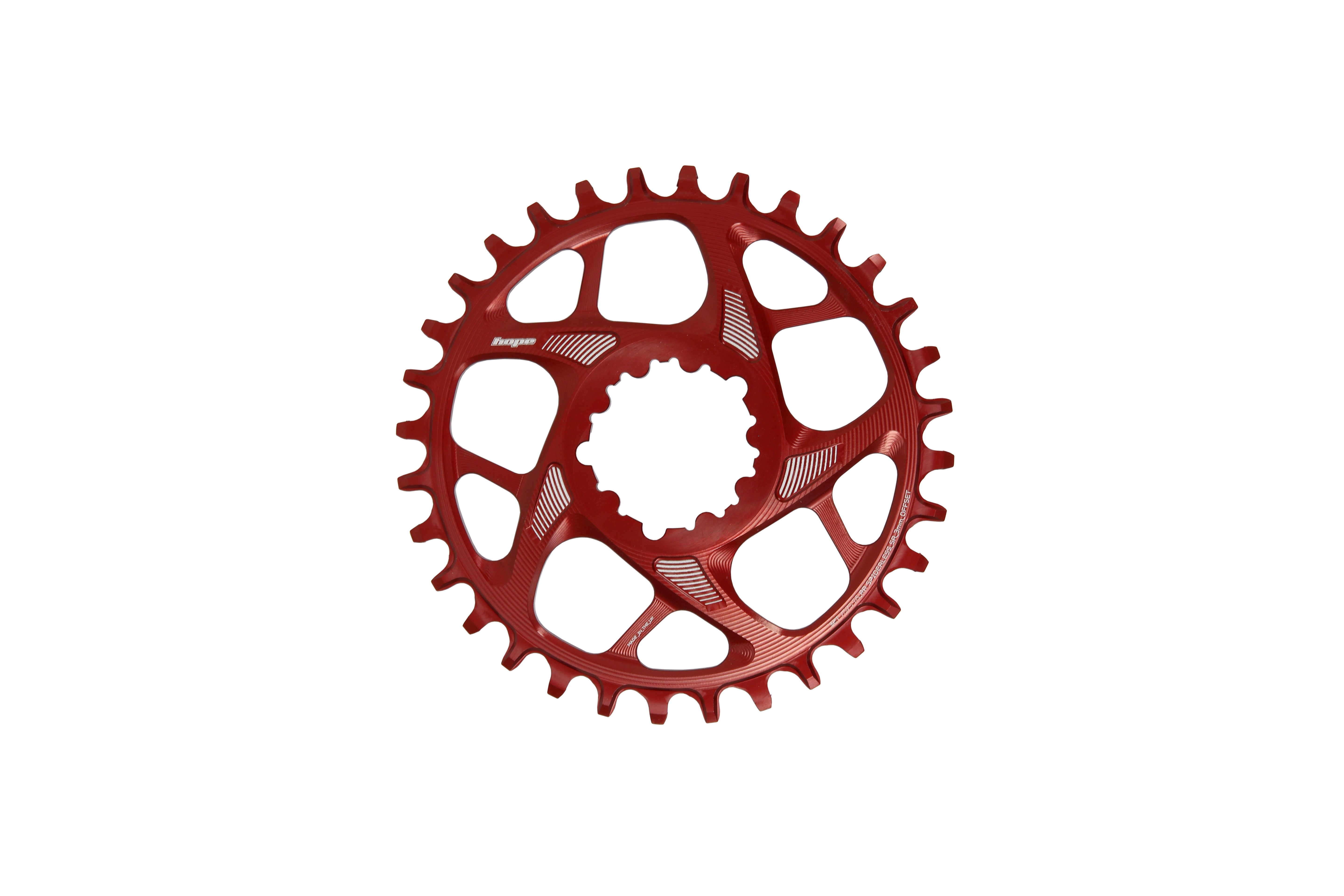Hope R22 SRAM 3-Bolt Spiderless Chainring SR3 Red / 28T
