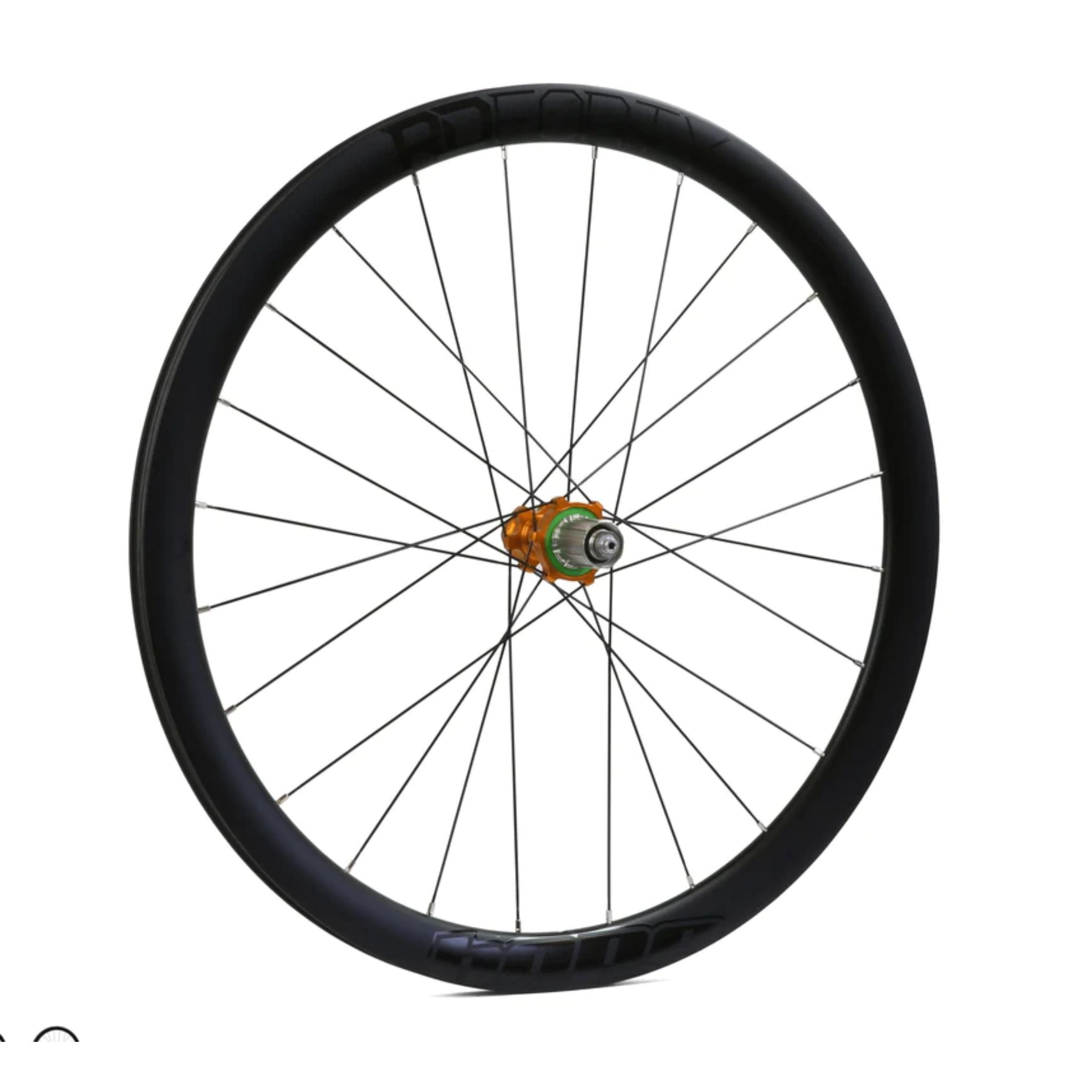 Hope RD40 Carbon Pro 5 Road 700c Front Wheel Orange / 110mm Boost