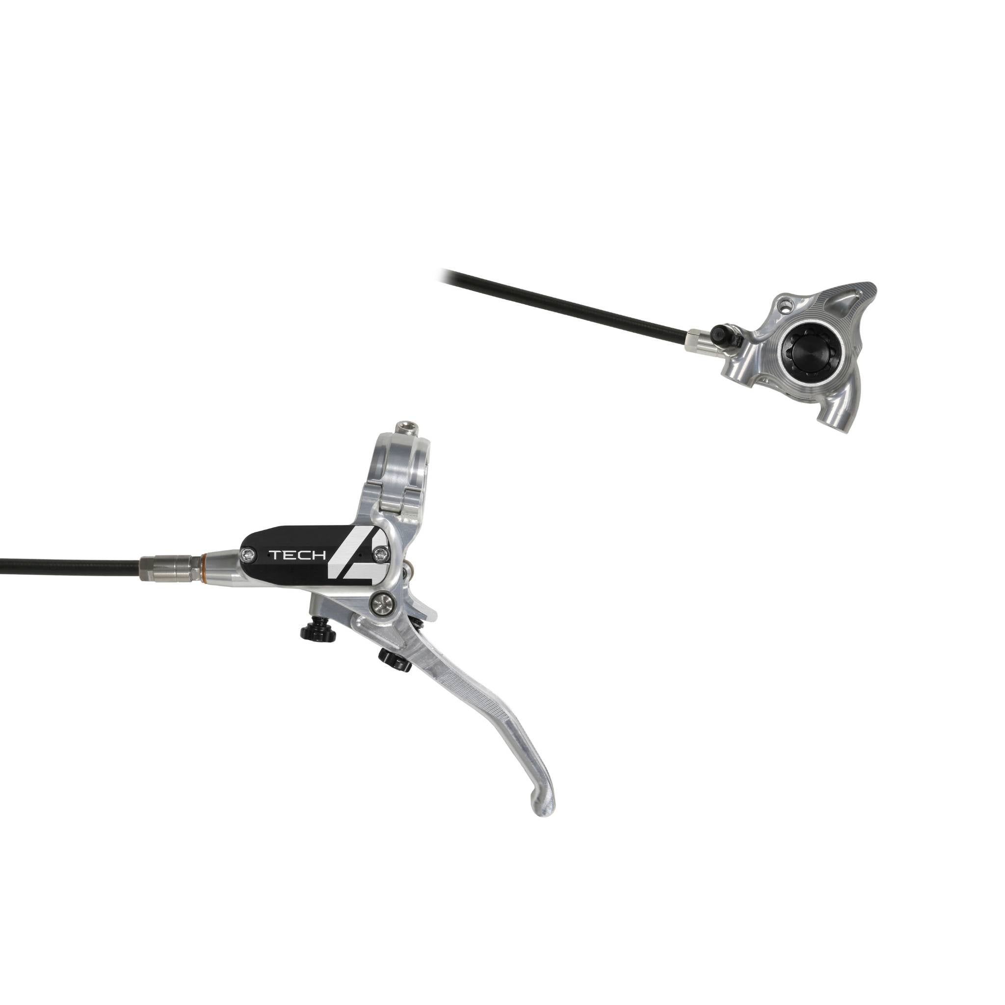 Hope Tech 4 X2 Flatmount Disc Brake Silver/Black / Left Hand