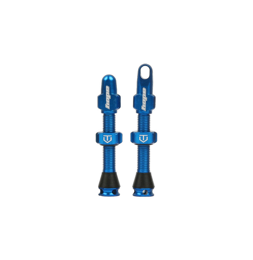 Hope Tubeless Valves - 40mm (Pair) Blue