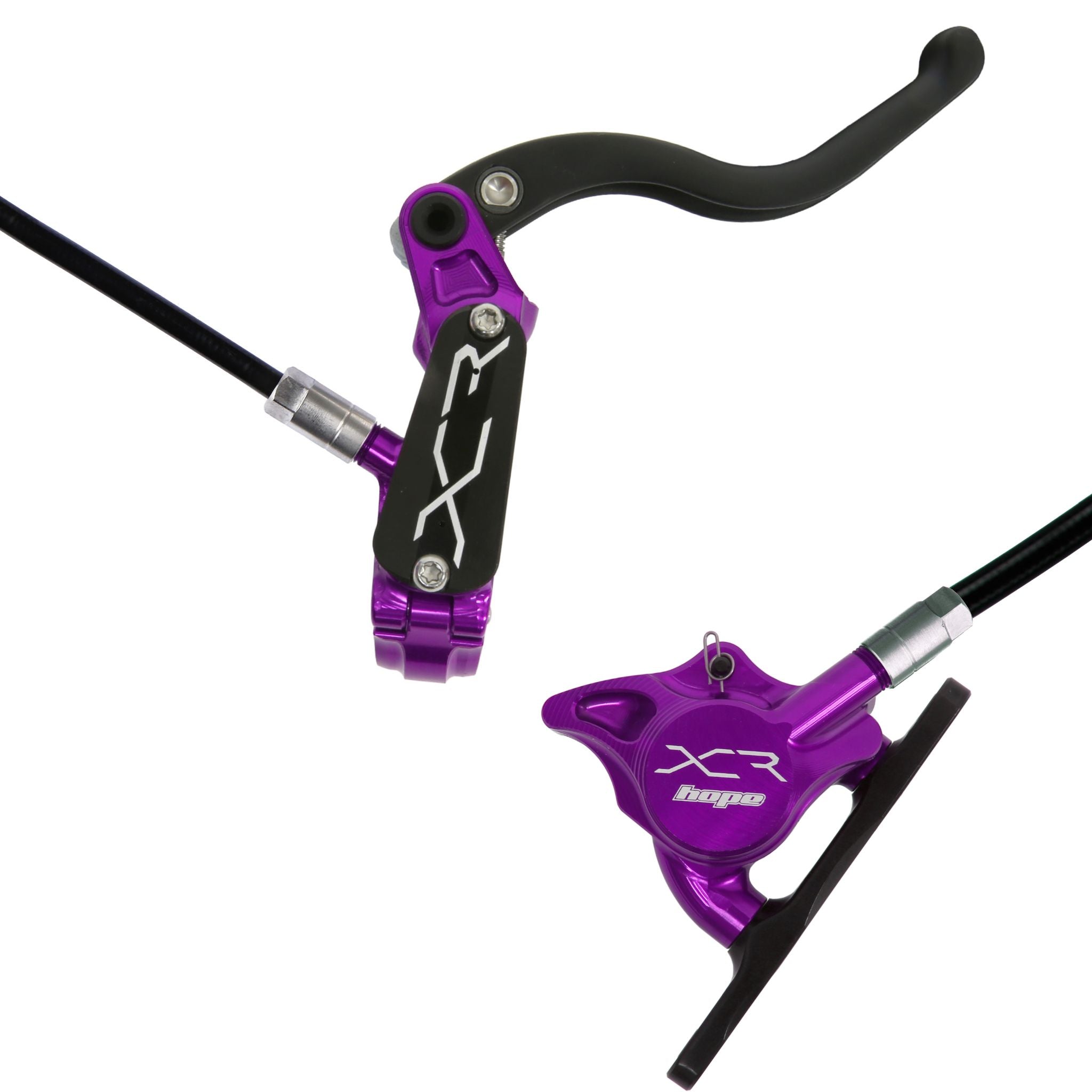 Hope XCR Pro X2 Flatmount Disc Brake Purple / Front - Right Hand (UK)
