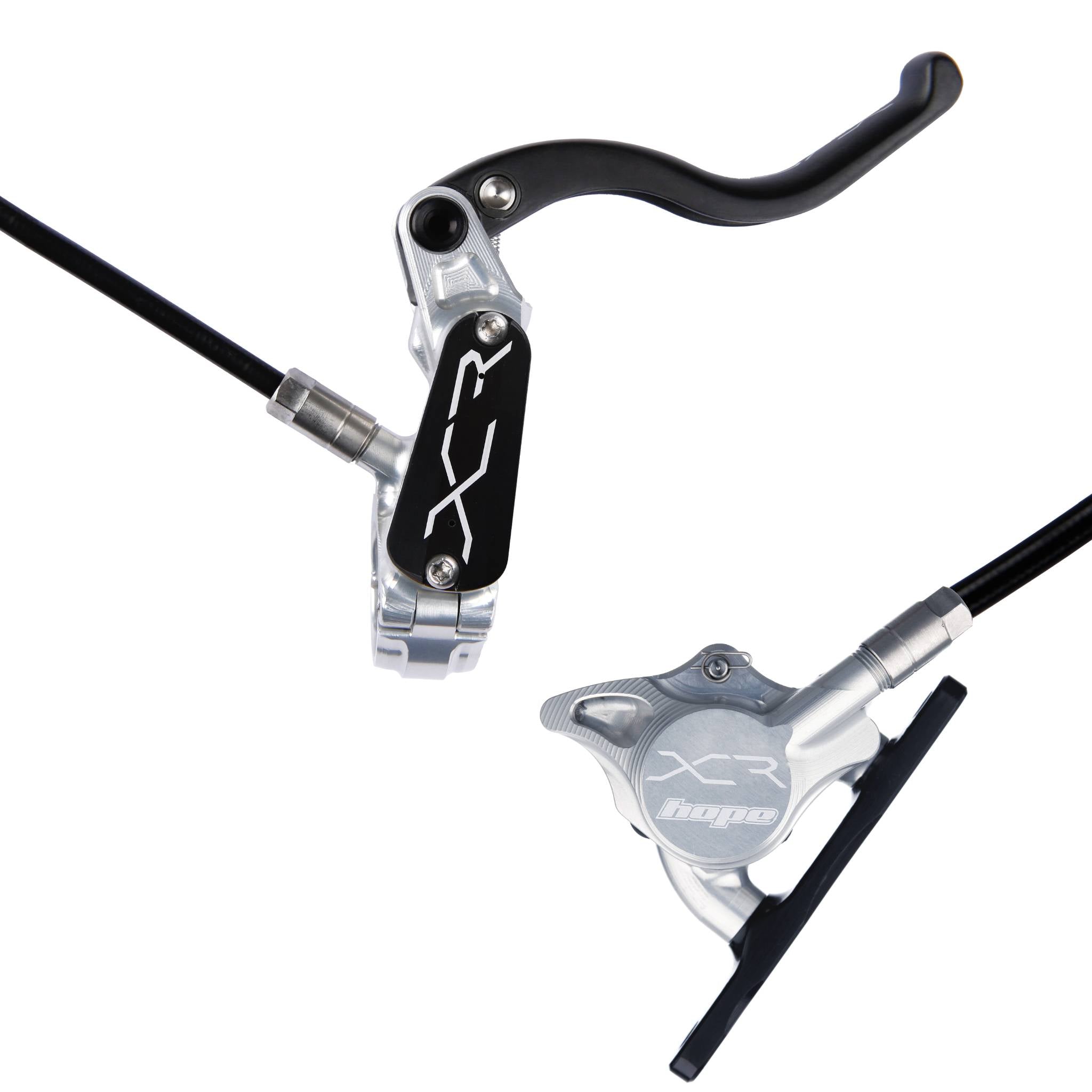 Hope XCR Pro X2 Flatmount Disc Brake Silver / Front - Left Hand (Euro)