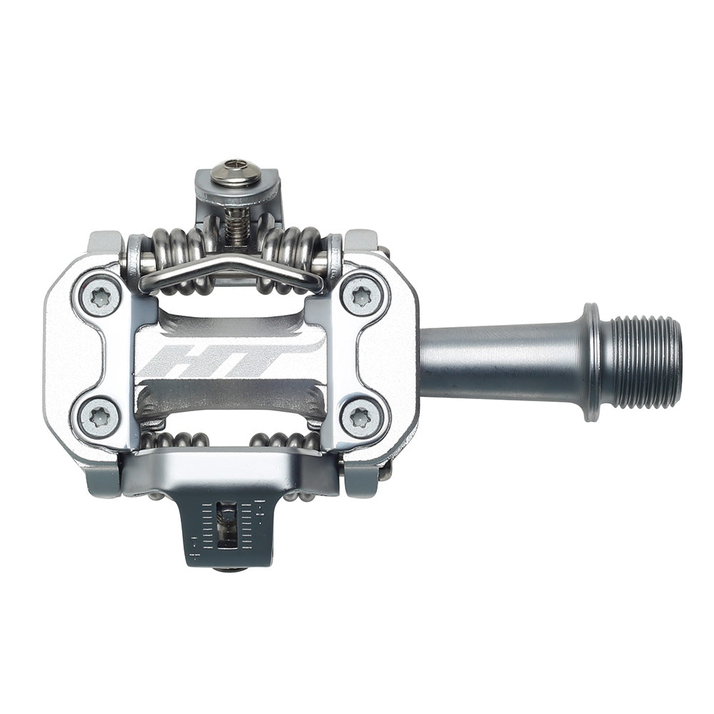 HT M2 Pedals Silver / 9/16"