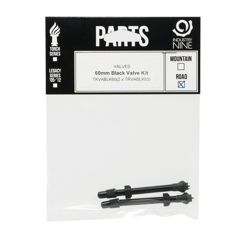 Industry Nine Aluminium Tubeless Valve Kit Black / 60mm