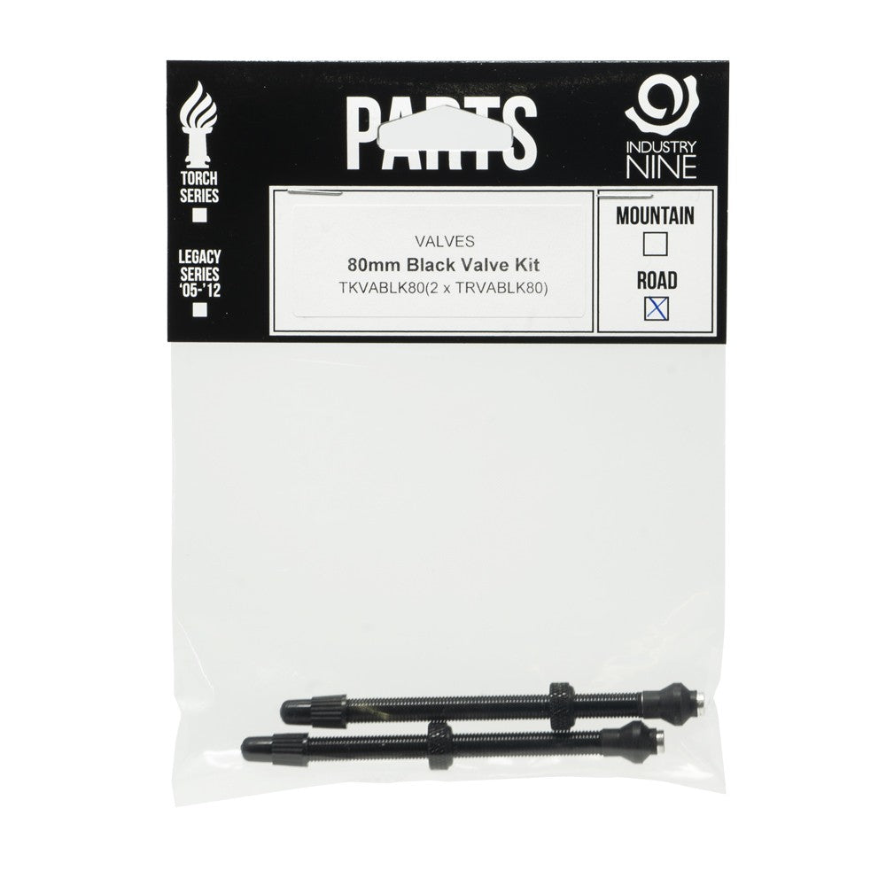 Industry Nine Aluminium Tubeless Valve Kit Black / 80mm