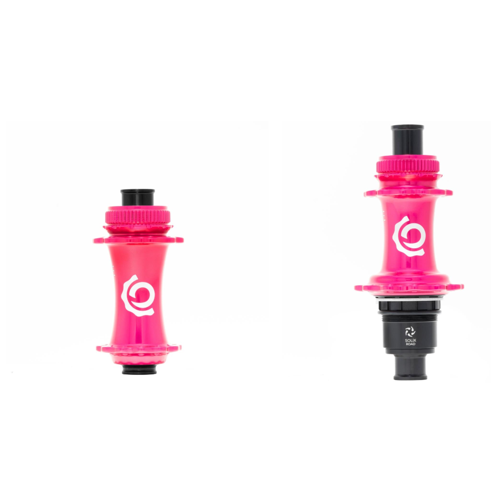 Industry Nine SOLiX Classic Centre Lock Hubset PINK / 12X100 12X142 - 24H - Shimano HG