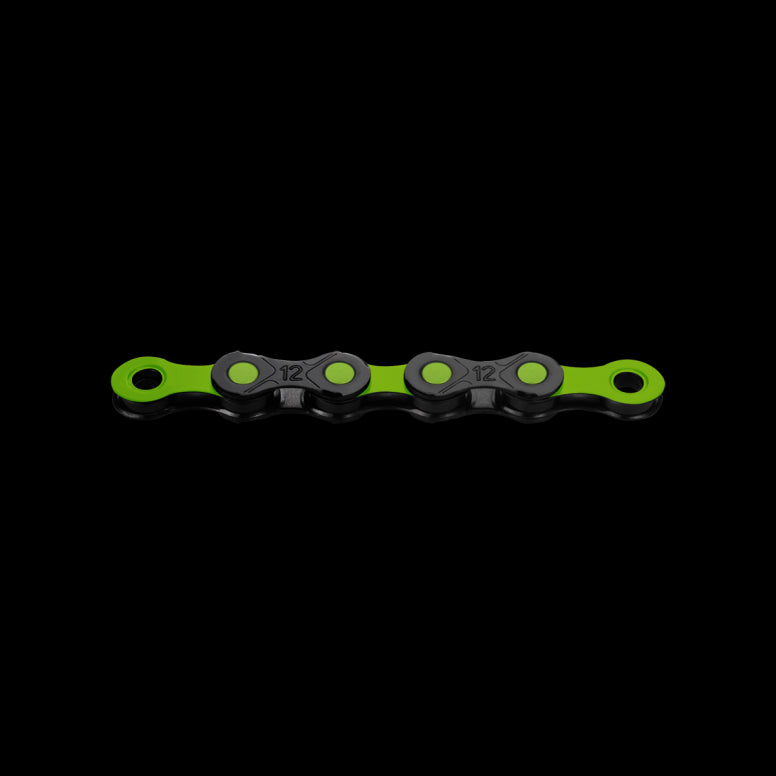 KMC DLC12 12-Speed Chain Black/Green / 118 Links