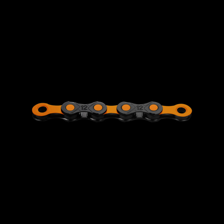 KMC DLC12 12-Speed Chain Black/Orange / 118 Links