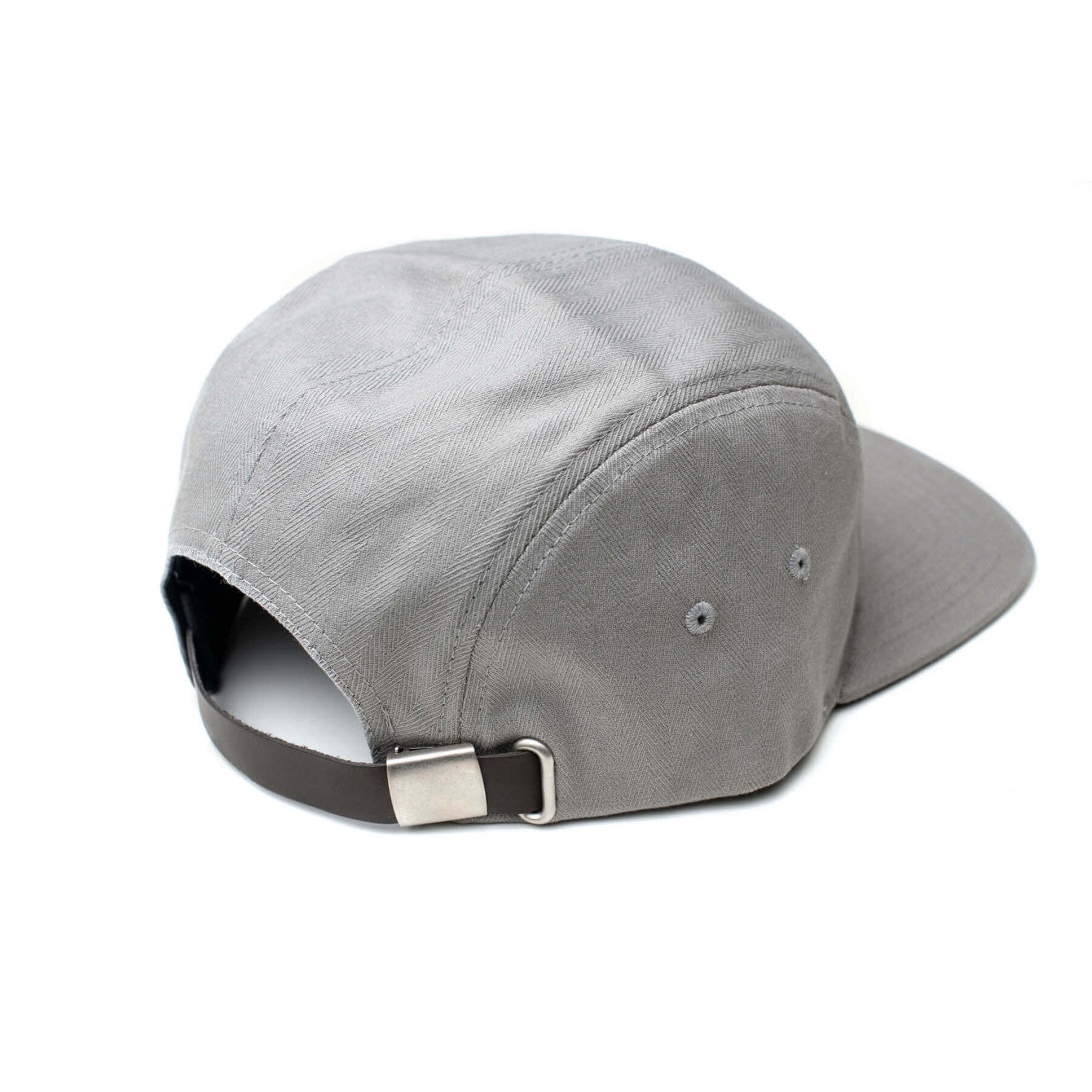 Leather Grey Panel Hat